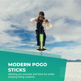 Social Hike Green Pogo Stick - Kids Jumping Jackhammer Exercise Hopper