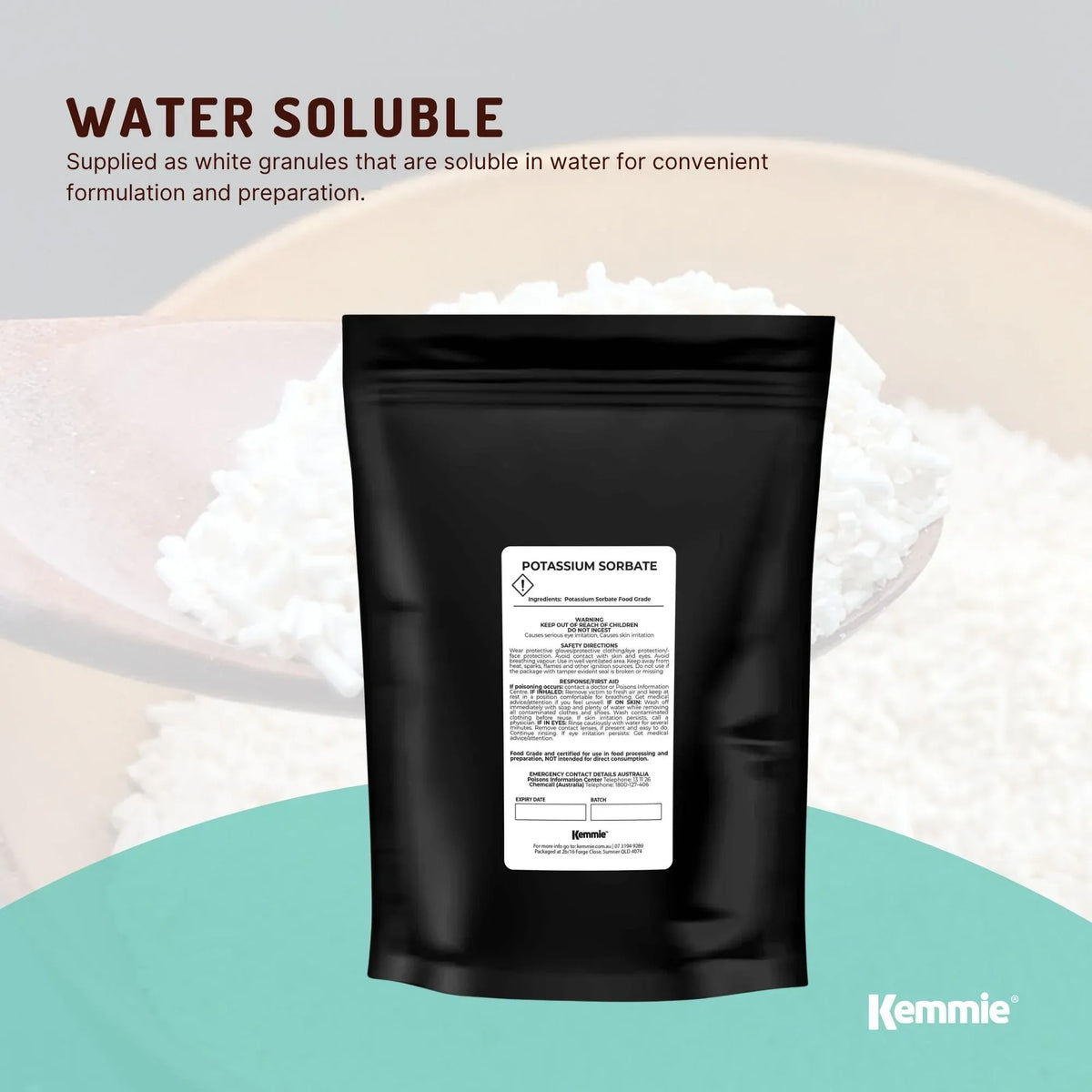 Kemmie 400g Potassium Sorbate Food Grade Granules Preservative E202 Cosmetic