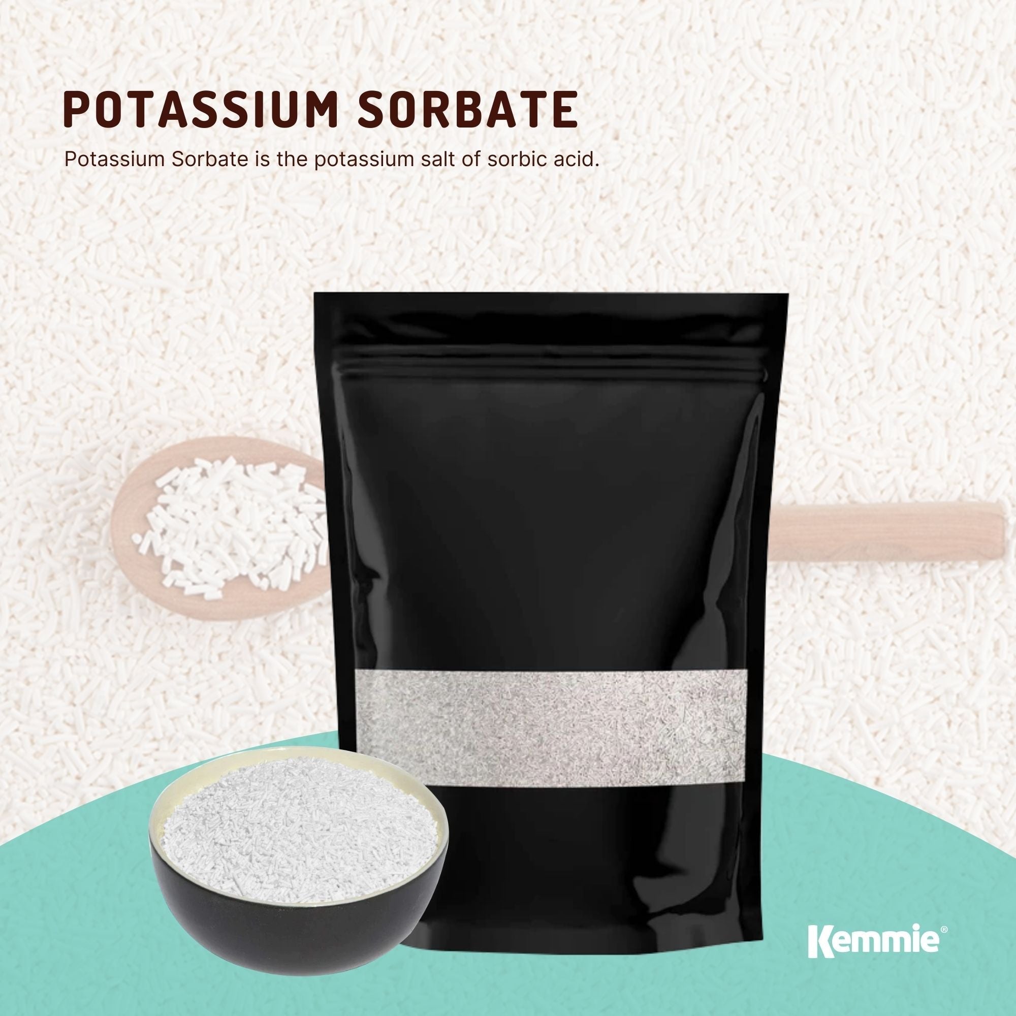 Vitamins & Supplements: Kemmie 400g Potassium Sorbate Food Grade Granules Preservative E202 Cosmetic