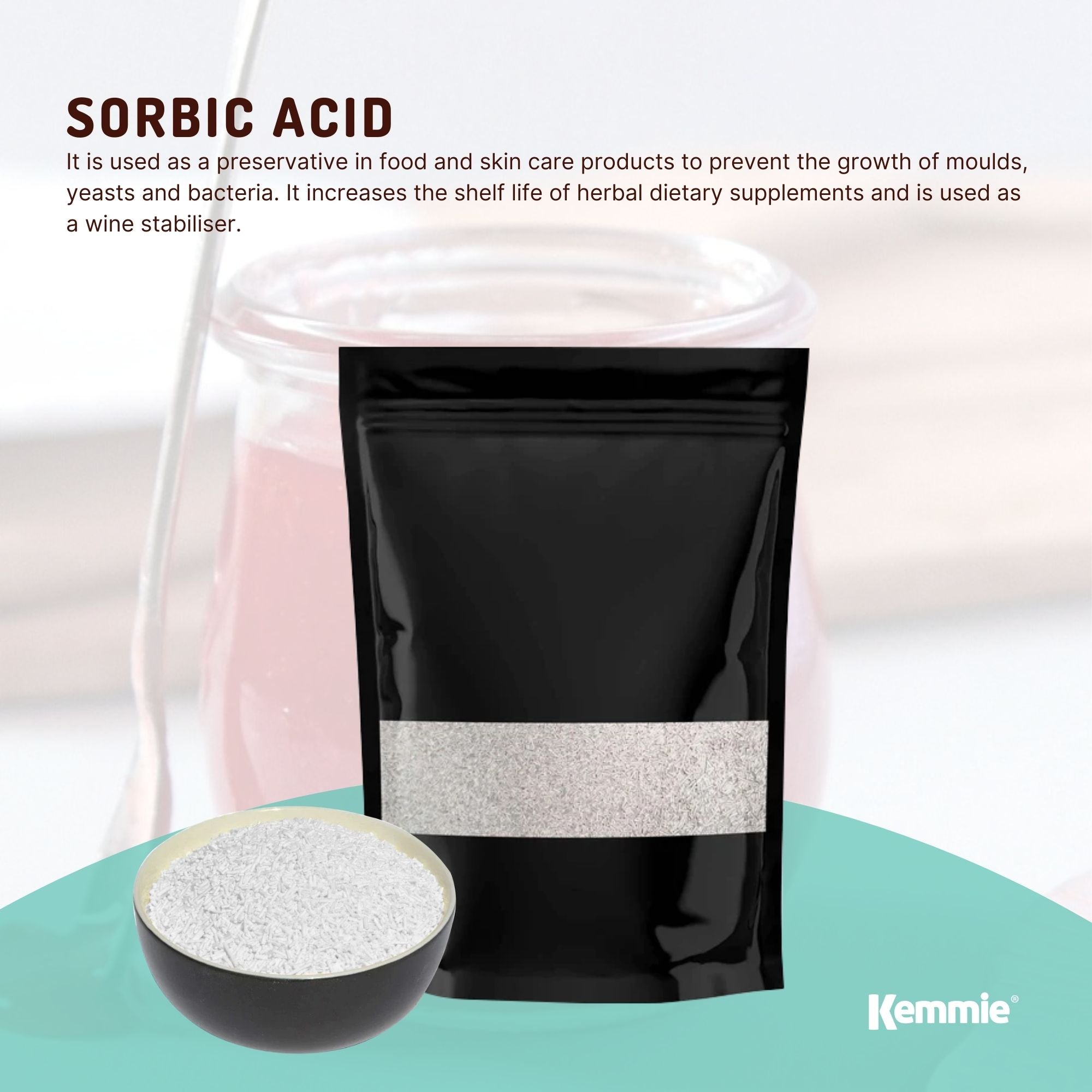 Vitamins & Supplements: Kemmie 400g Potassium Sorbate Food Grade Granules Preservative E202 Cosmetic