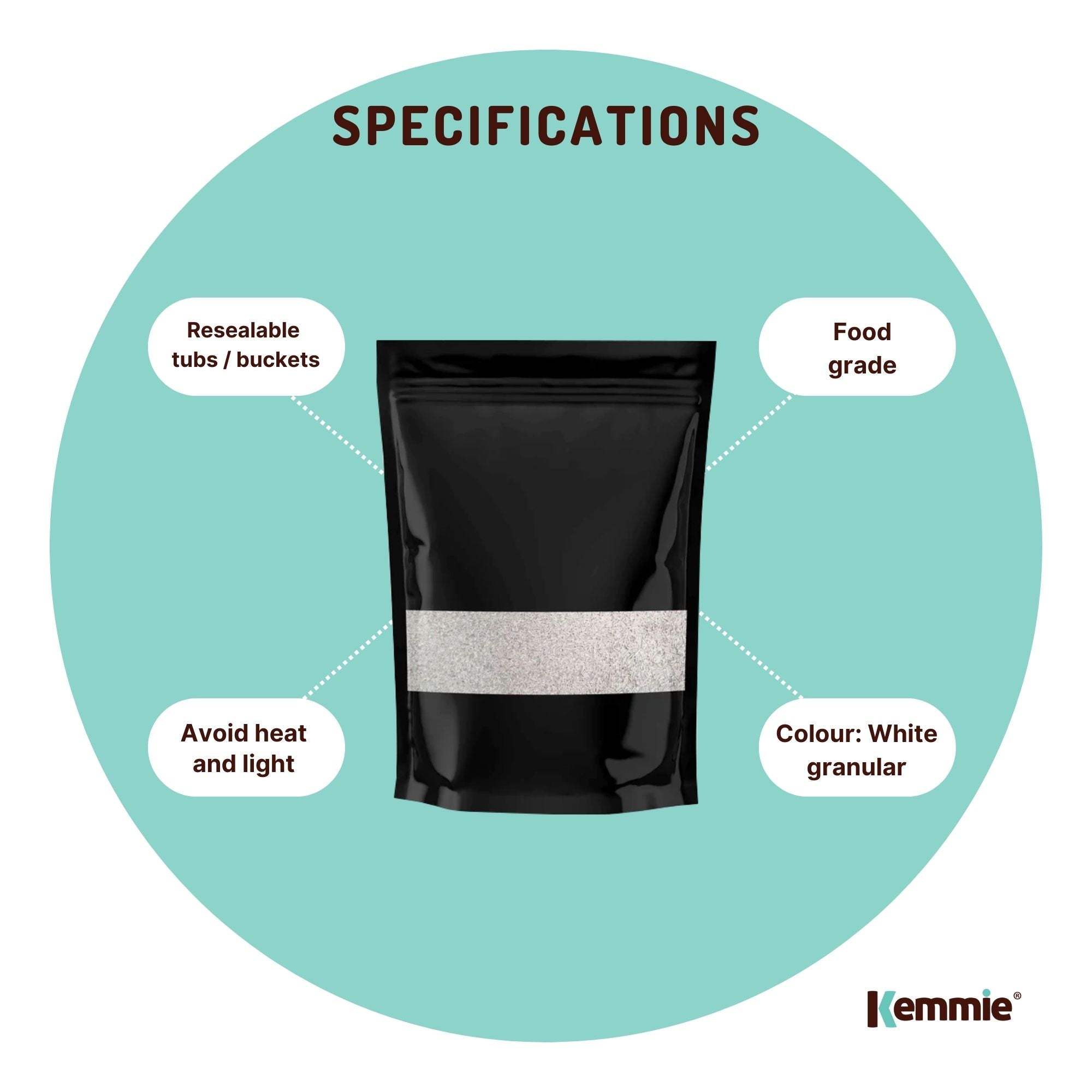 Vitamins & Supplements: Kemmie 400g Potassium Sorbate Food Grade Granules Preservative E202 Cosmetic