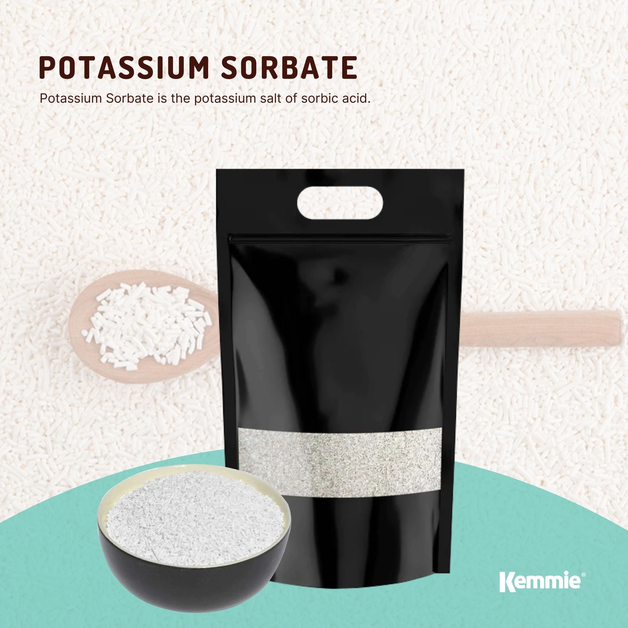 Kemmie Bulk 20Kg Potassium Sorbate Food Grade Granules Preservative E202