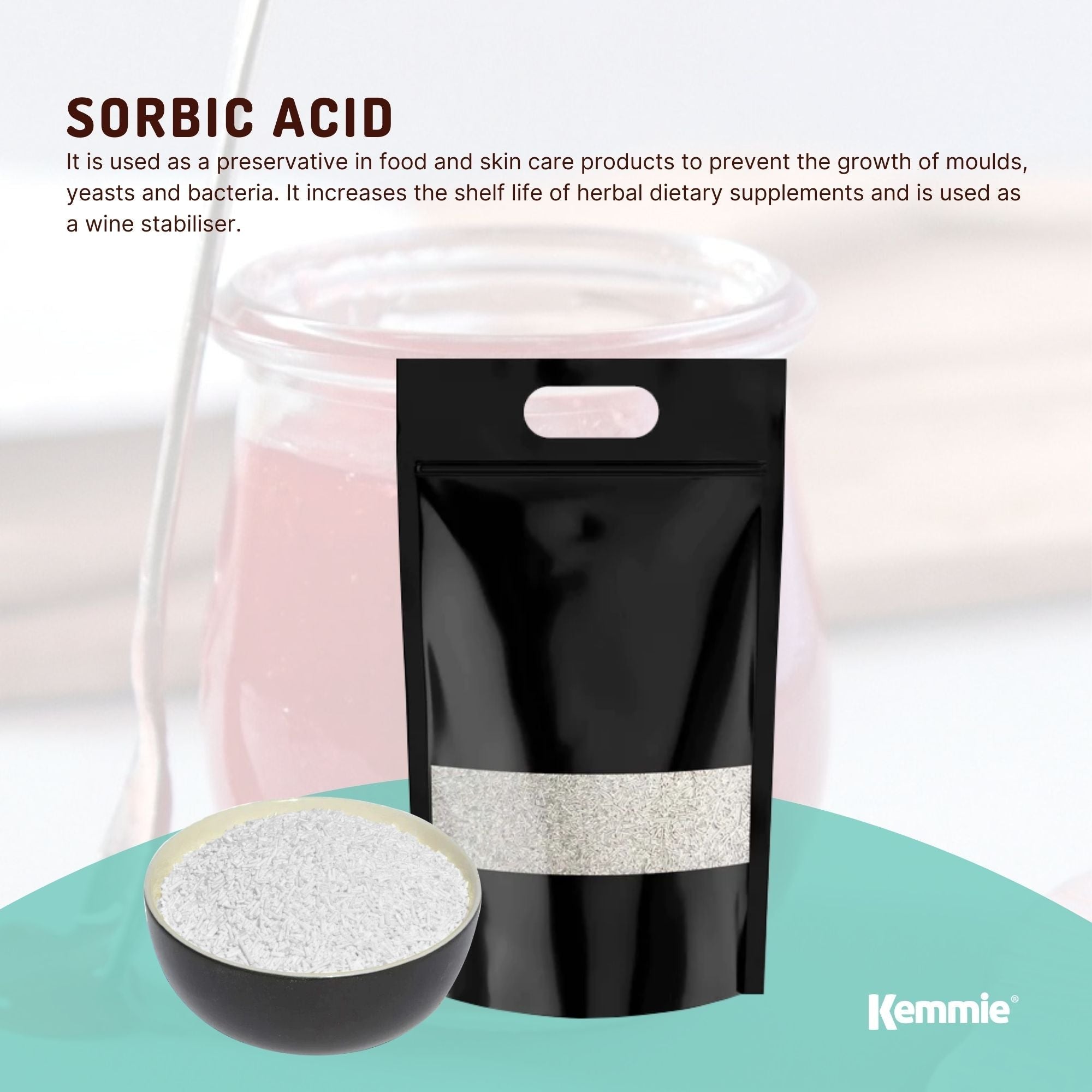 Kemmie Bulk 20Kg Potassium Sorbate Food Grade Granules Preservative E202