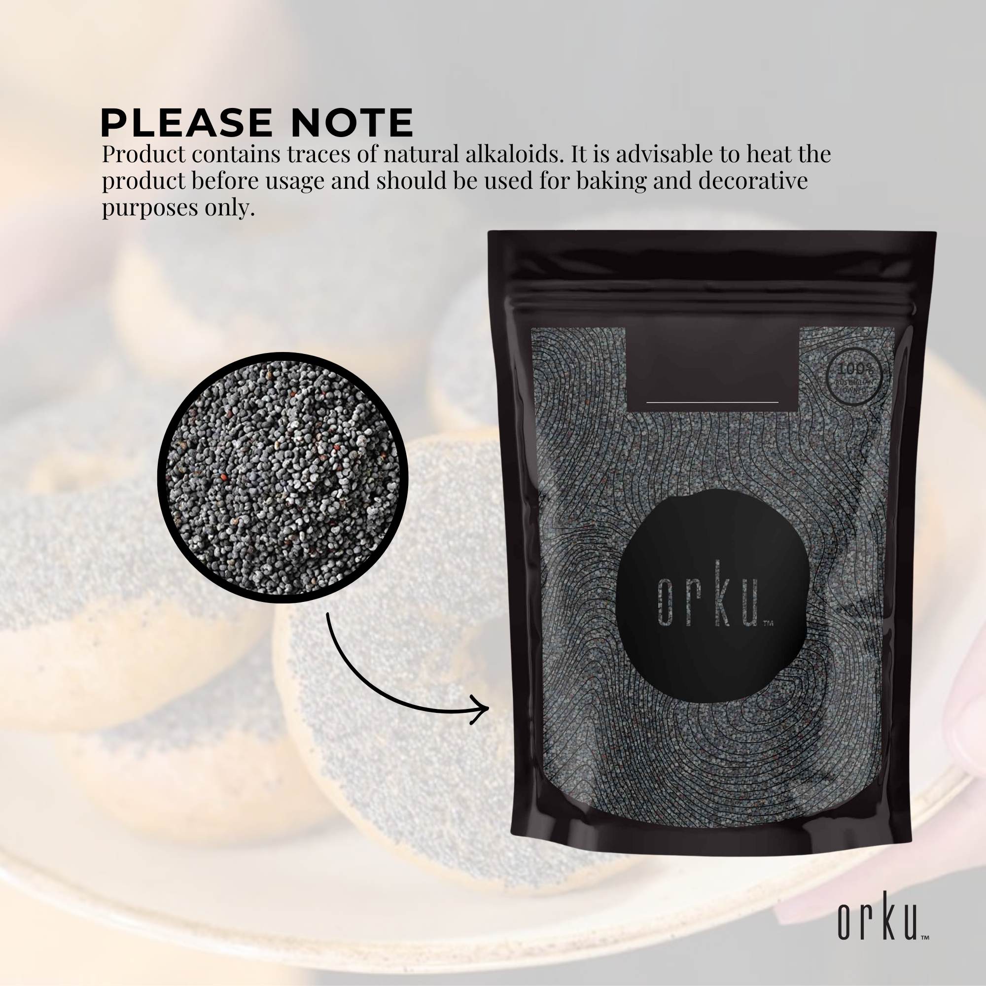 Condiments & Sauces: 100g Poppy Seeds Unwashed Papaver Somniferum For Baking and Decorating