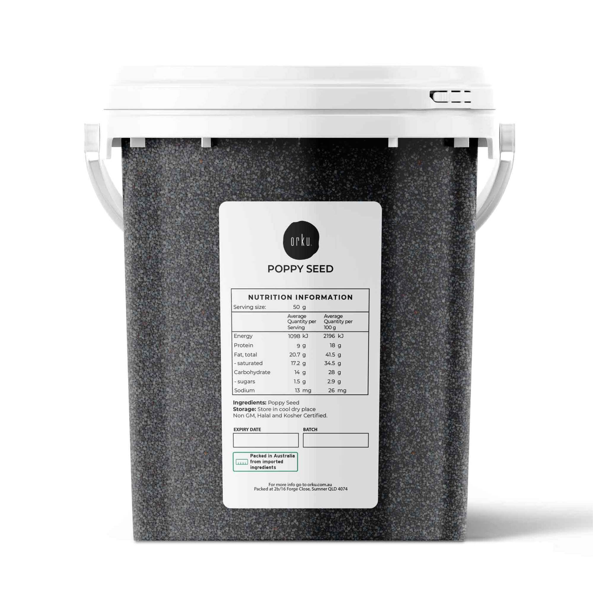 Orku 800g Poppy Seeds Unwashed Bucket Papaver Somniferum For Baking Decorating