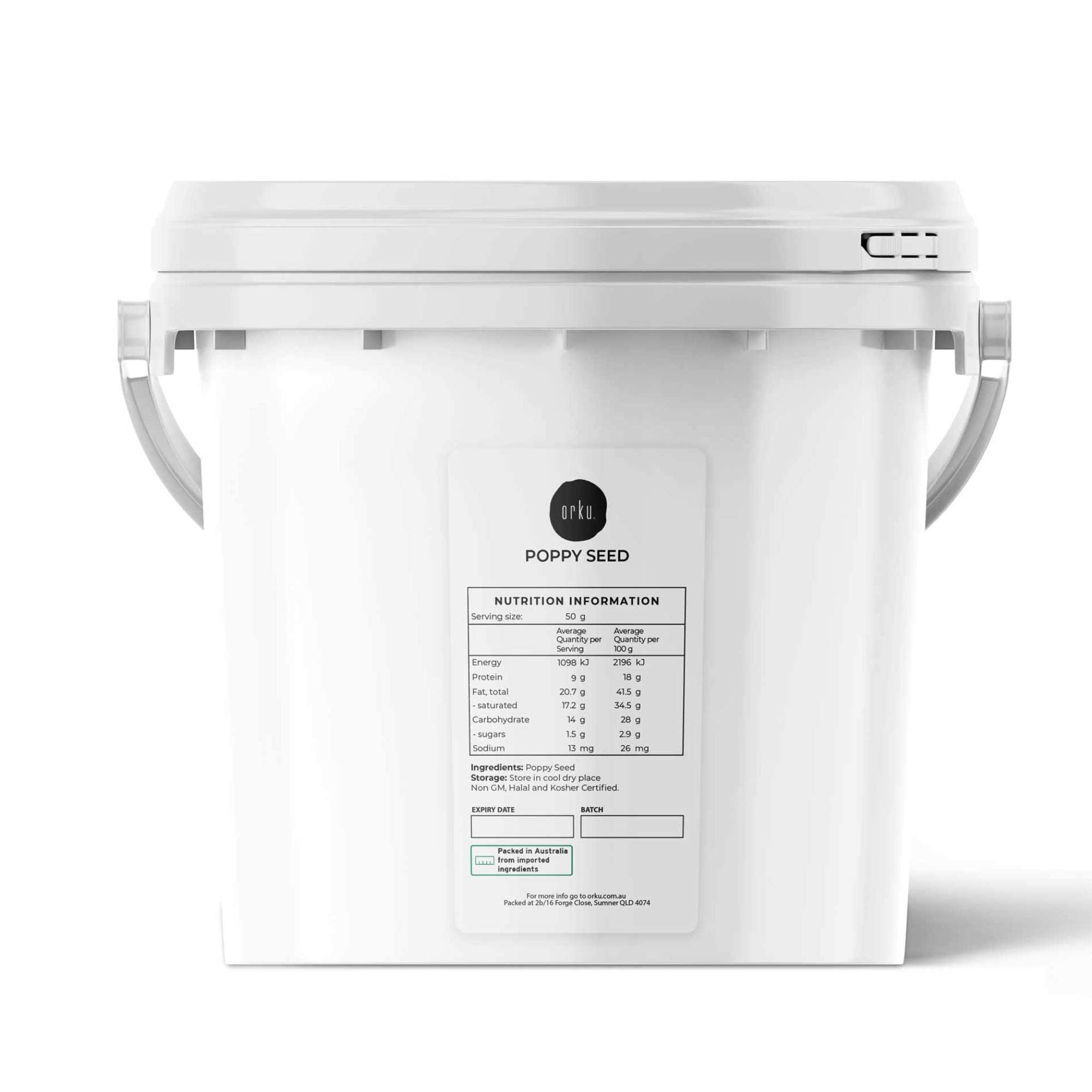 Condiments & Sauces: 3.5Kg Poppy Seeds Unwashed Bucket Papaver Somniferum For Baking and Decorating