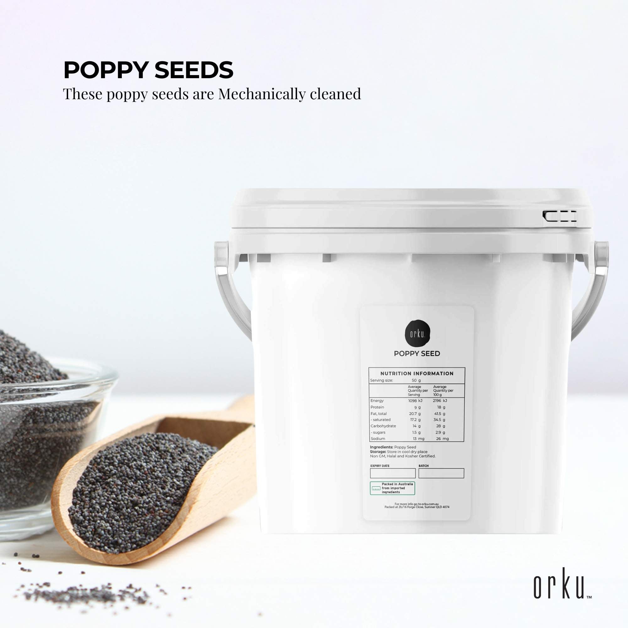 Condiments & Sauces: 3.5Kg Poppy Seeds Unwashed Bucket Papaver Somniferum For Baking and Decorating