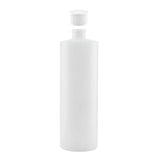 Kitchee 1x 500ml Ntural HDPE Round Bottle + 28/410 Caps - Empty Plastic Food Storage