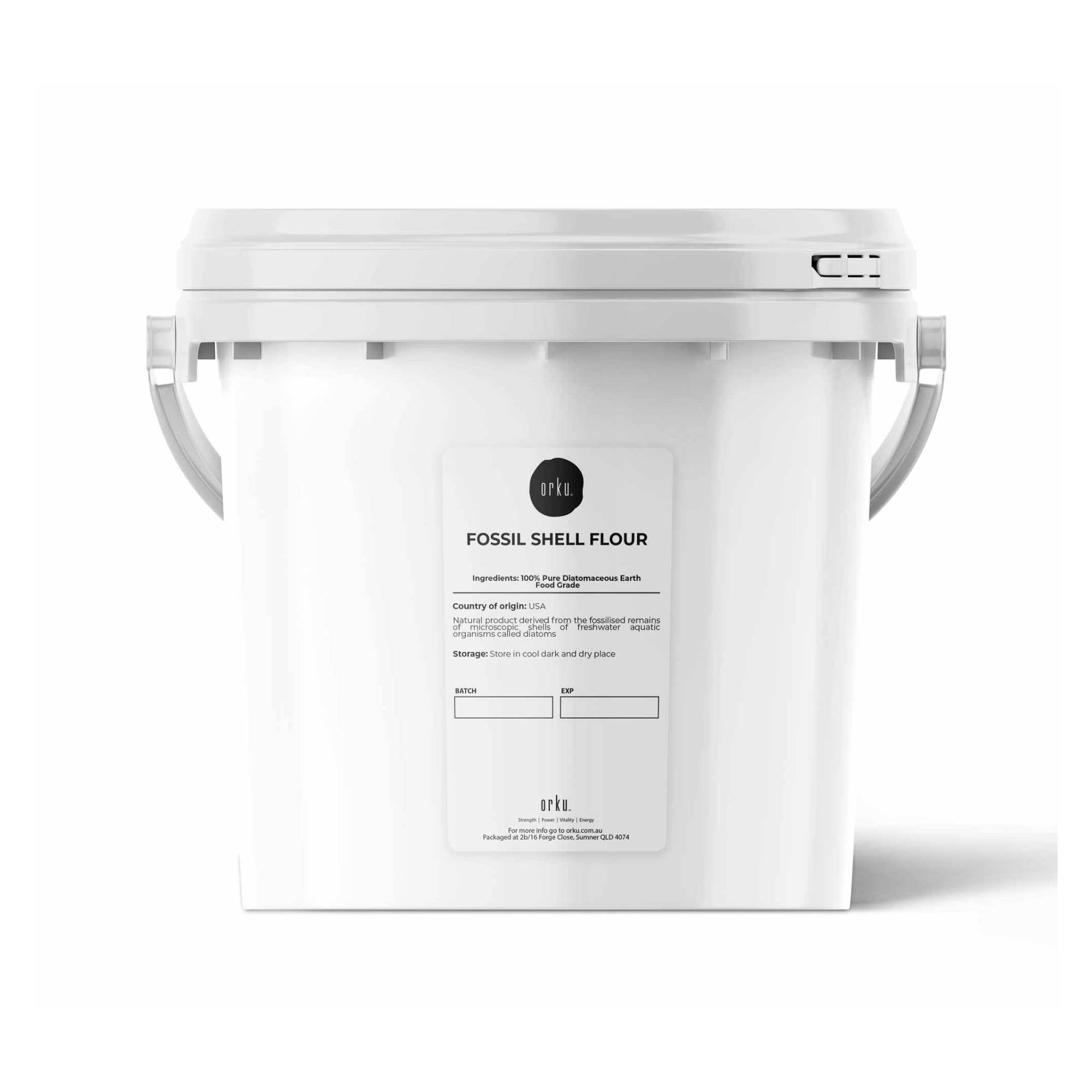 Orku 1.4Kg Fine Diatomaceous Earth Tub - Food Grade Fossil Shell Flour Powder