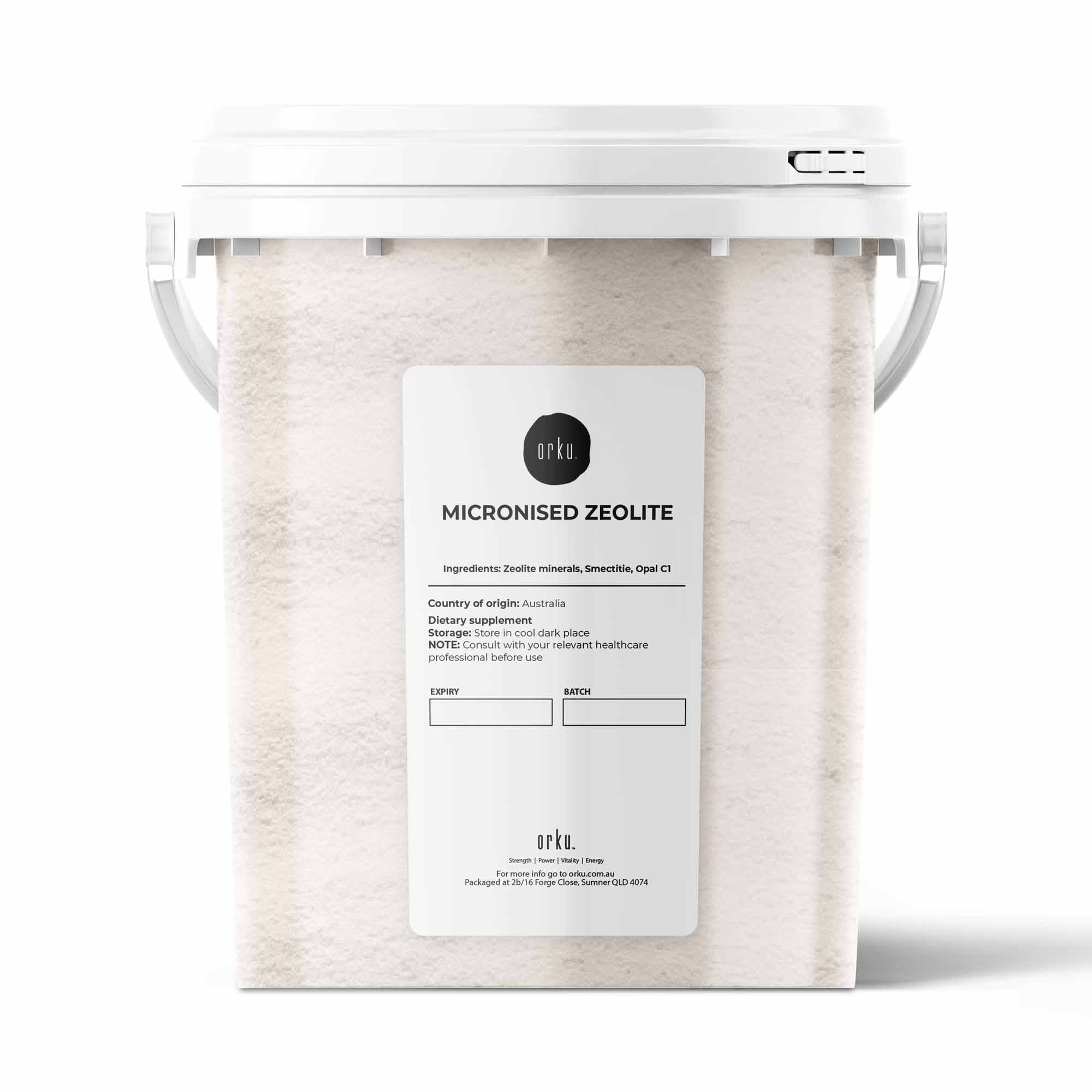 Orku 800g Ultrafine Micronised Zeolite Powder Tub Natural Clinoptilolite Mineral