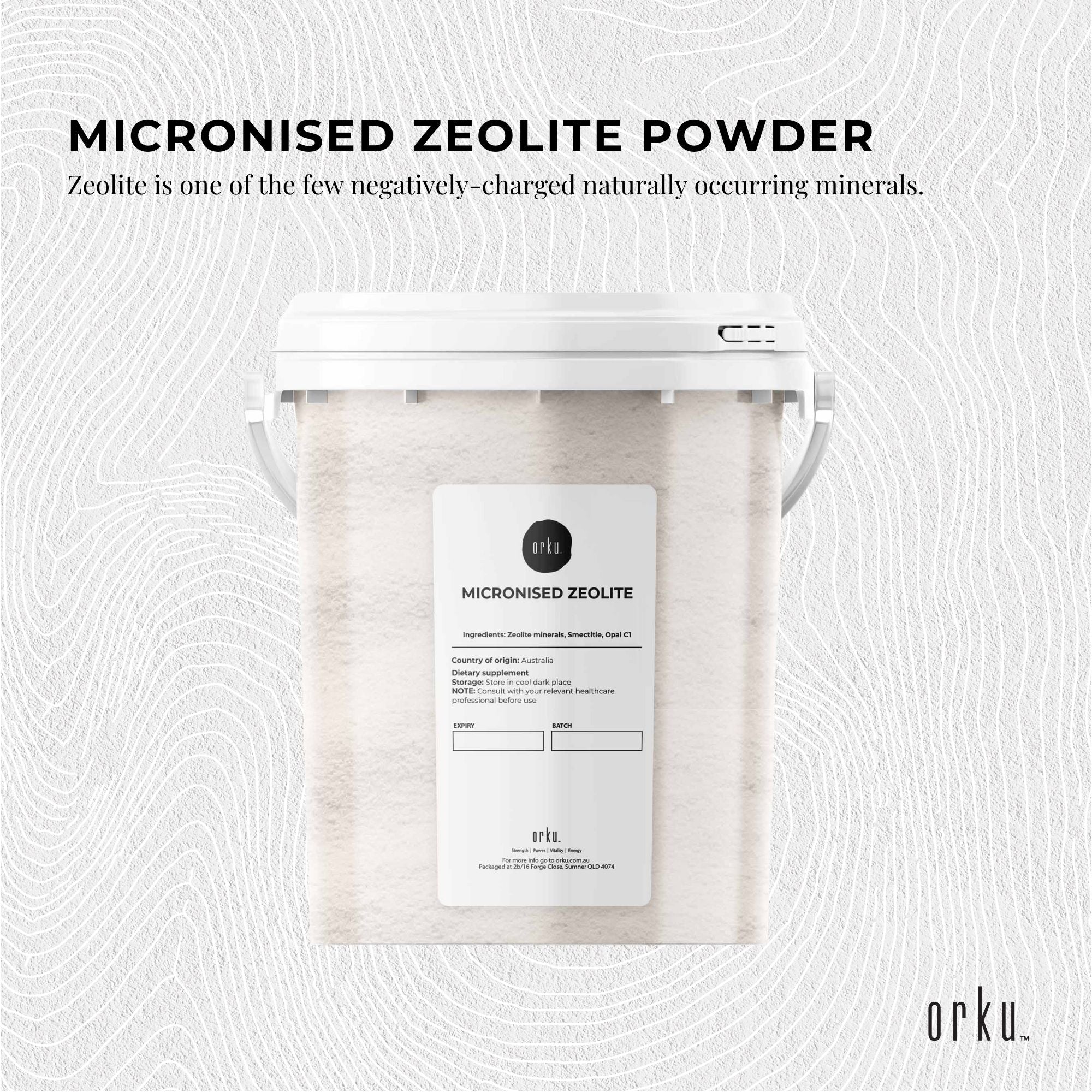 Orku 800g Ultrafine Micronised Zeolite Powder Tub Natural Clinoptilolite Mineral