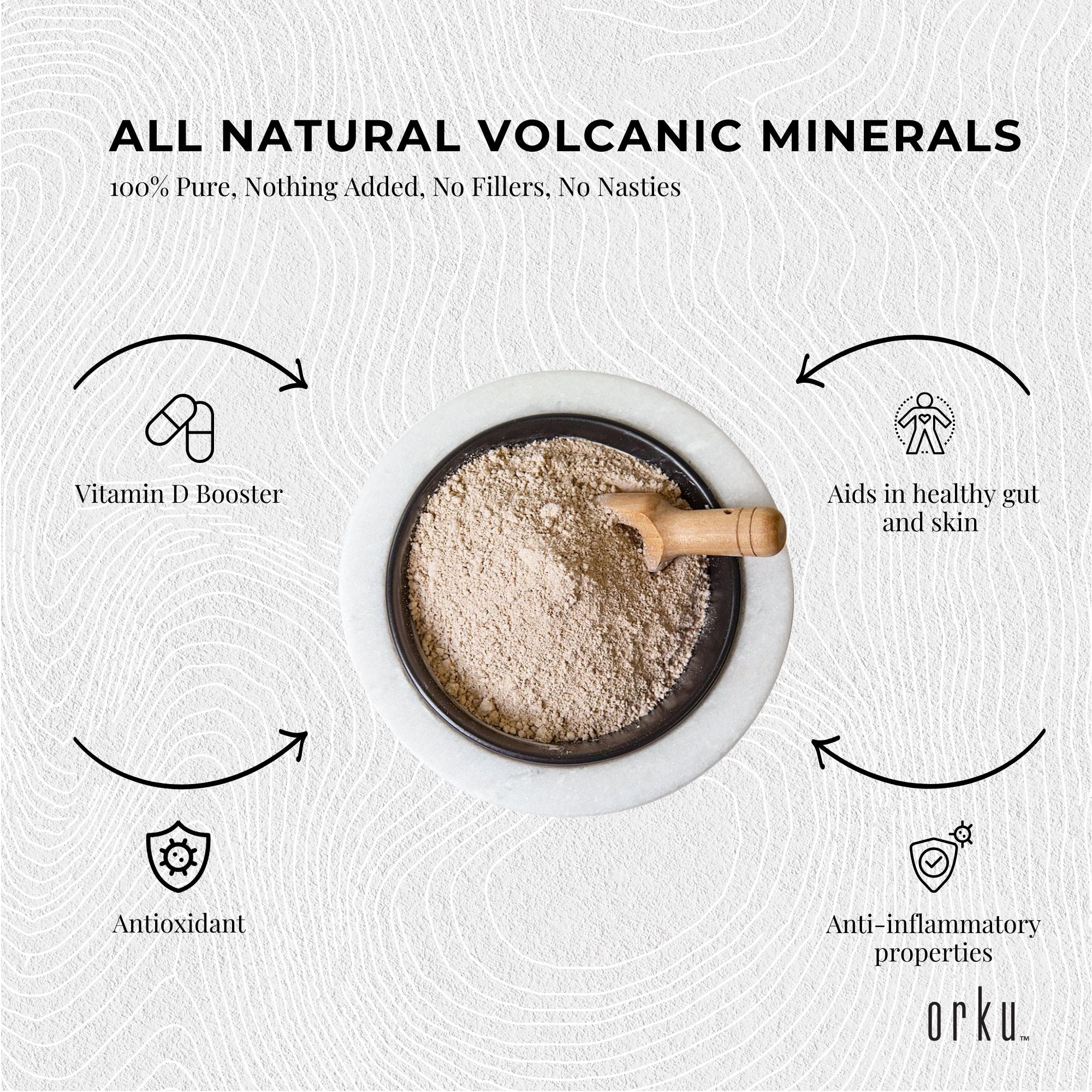 Orku 800g Ultrafine Micronised Zeolite Powder Tub Natural Clinoptilolite Mineral