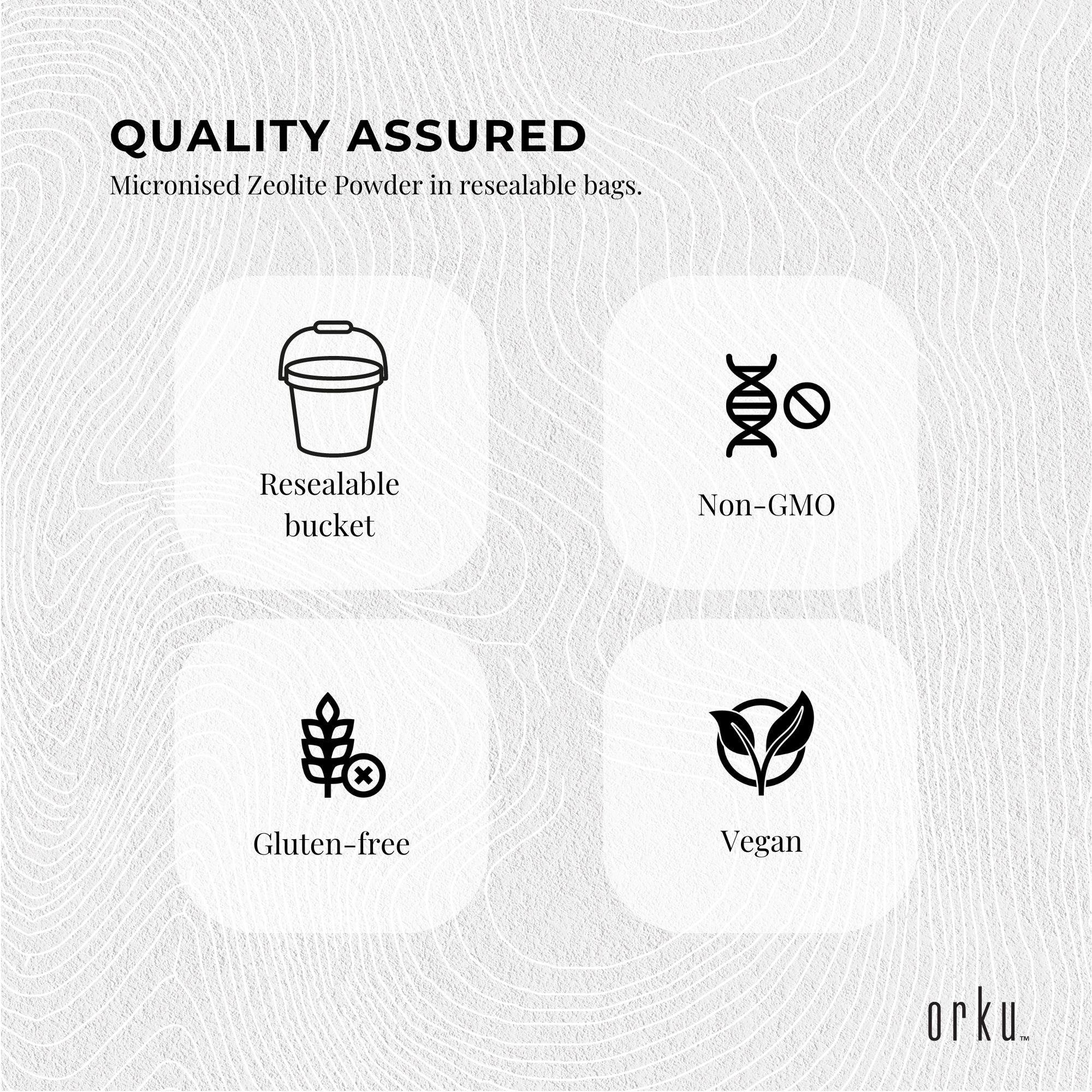 Orku 800g Ultrafine Micronised Zeolite Powder Tub Natural Clinoptilolite Mineral