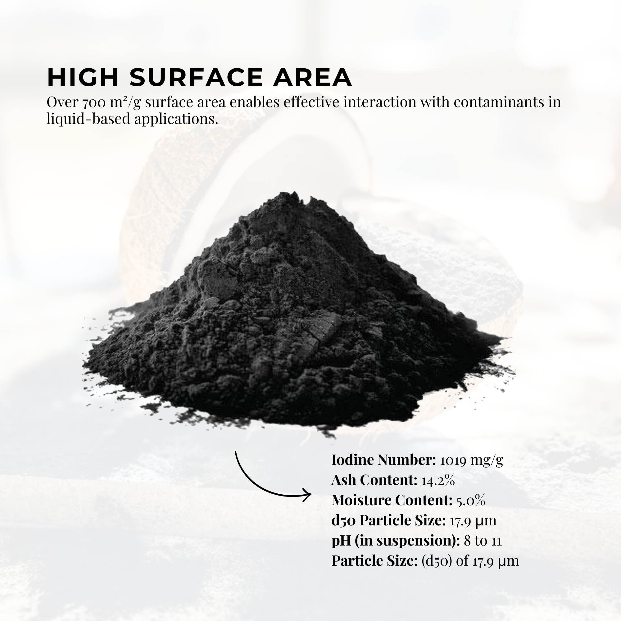 Orku 2.3Kg Activated Carbon Powder Coconut Charcoal Bucket - Water Filtration