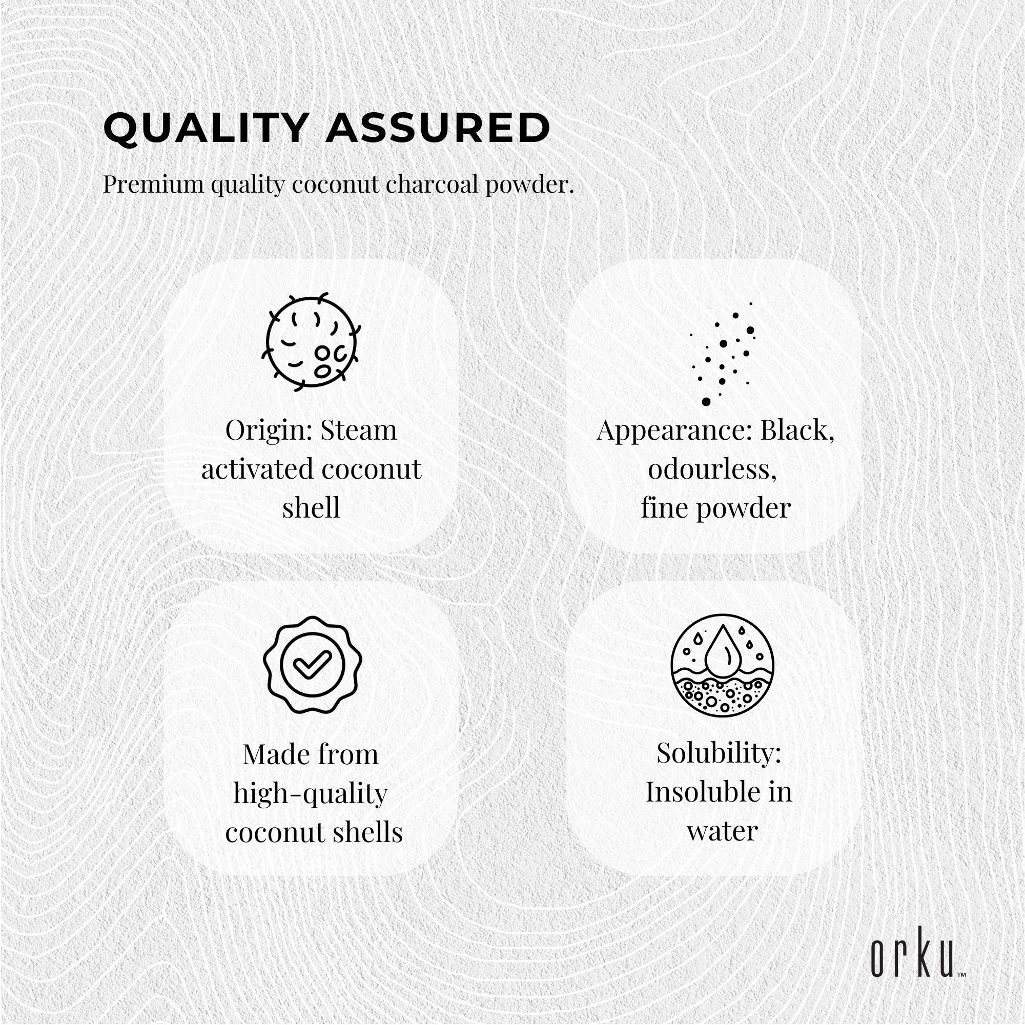 Orku 2.3Kg Activated Carbon Powder Coconut Charcoal Bucket - Water Filtration