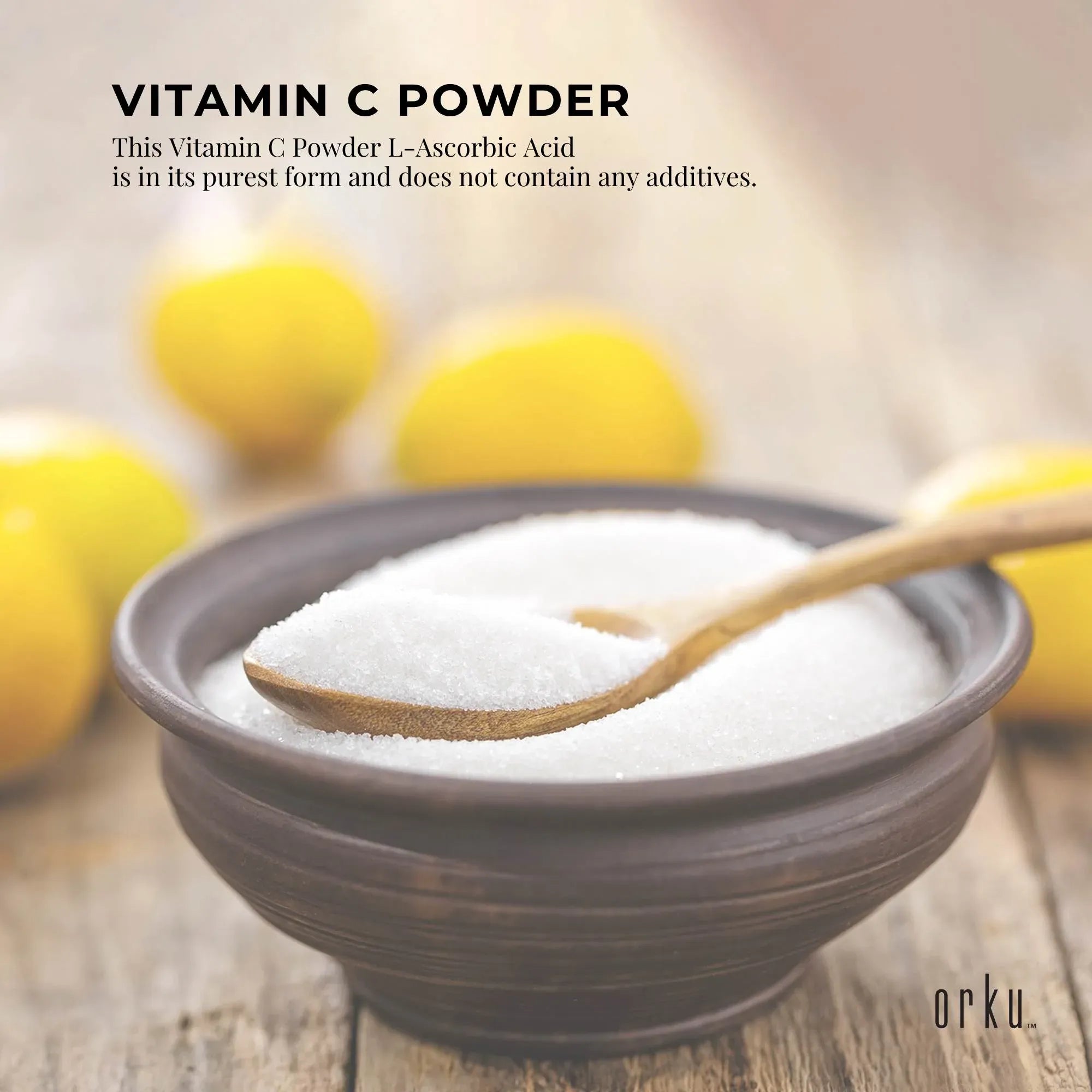 Vitamins & Supplements: Orku Bulk 20Kg Vitamin C Powder Pure L-Ascorbic Acid - USP Grade Non-GMO