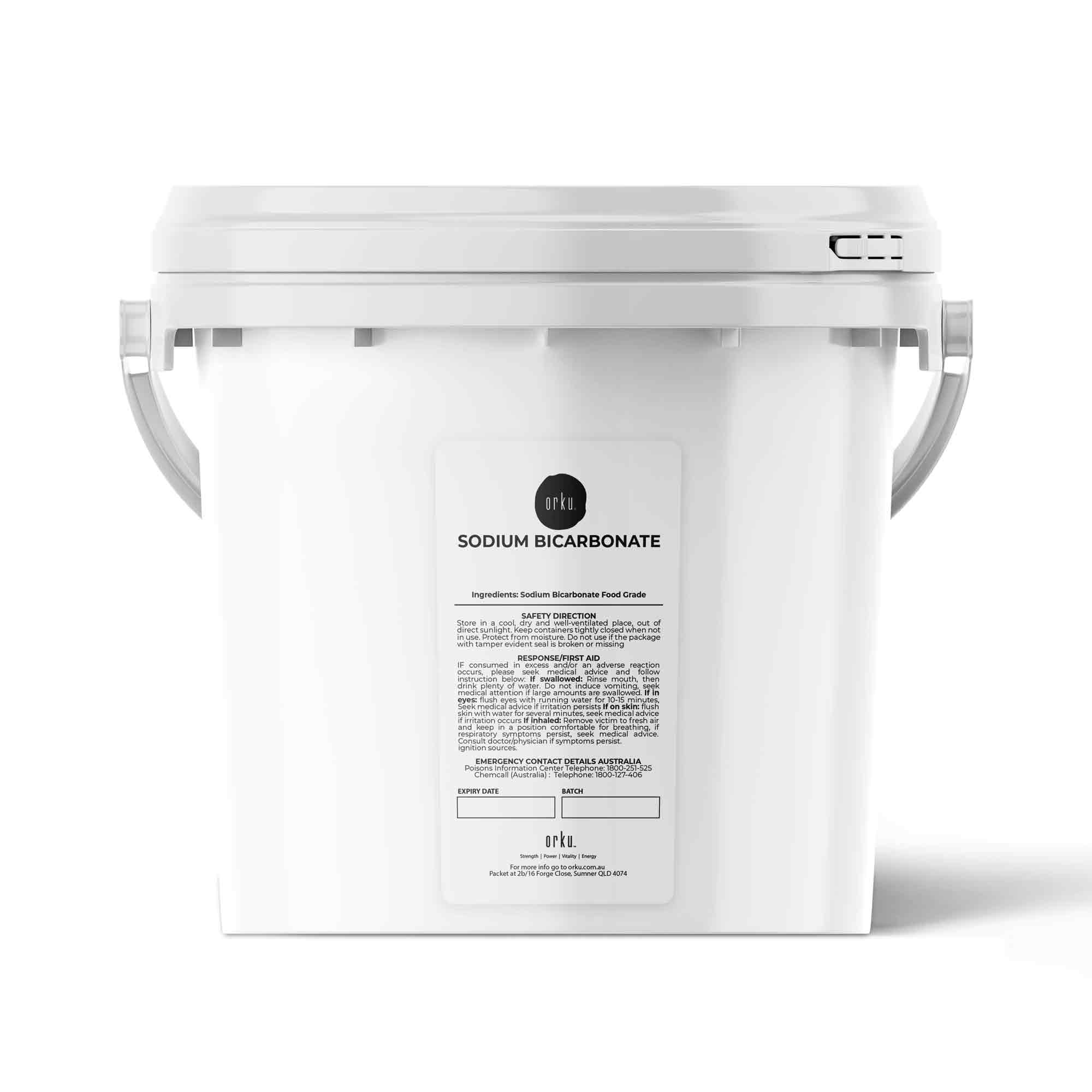 Orku 5Kg Sodium Bicarbonate Food Grade Tub Baking Soda Aluminium Free Powder