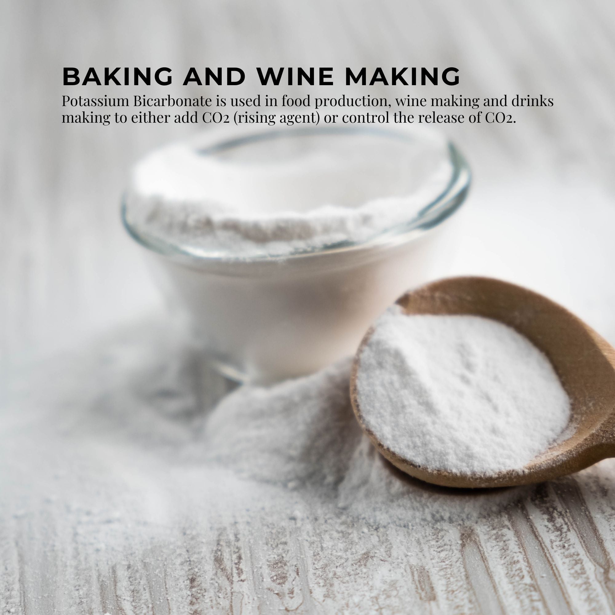 Distilling & Brewing: 400g Organic Potassium Bicarbonate Powder - Food Grade Pure FCC Brewing Baking
