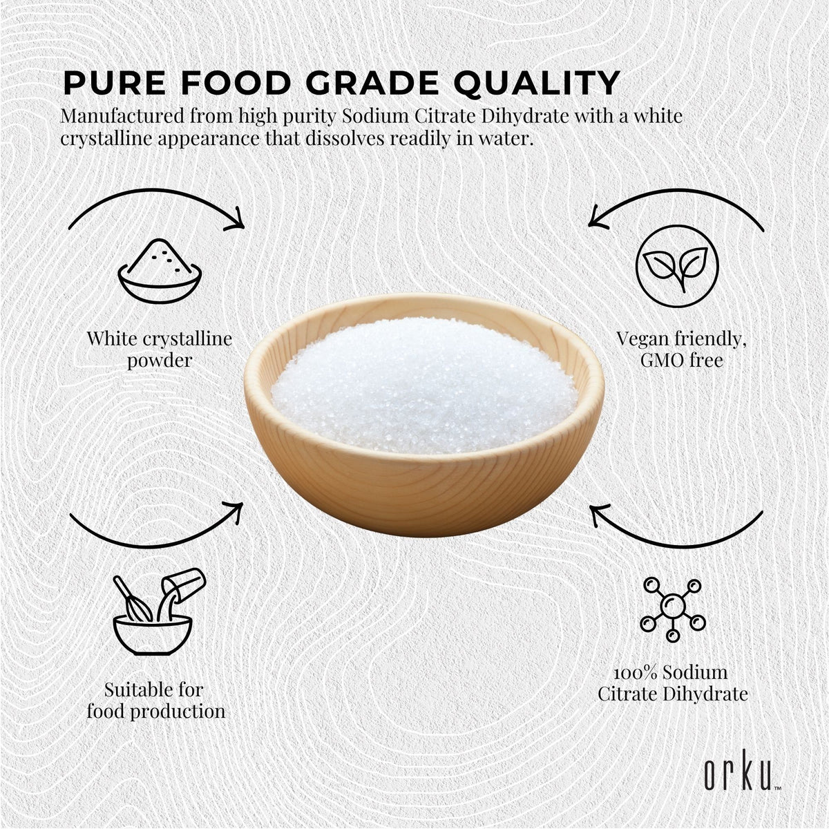 5Kg Sodium Citrate Powder Tub - Trisodium Food Grade Acid Salt Preservative