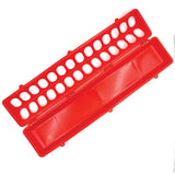 Farm Equipment: 50cm Long Poultry Feeder Chicken Feeding Trough Red Plastic Flip Top Container