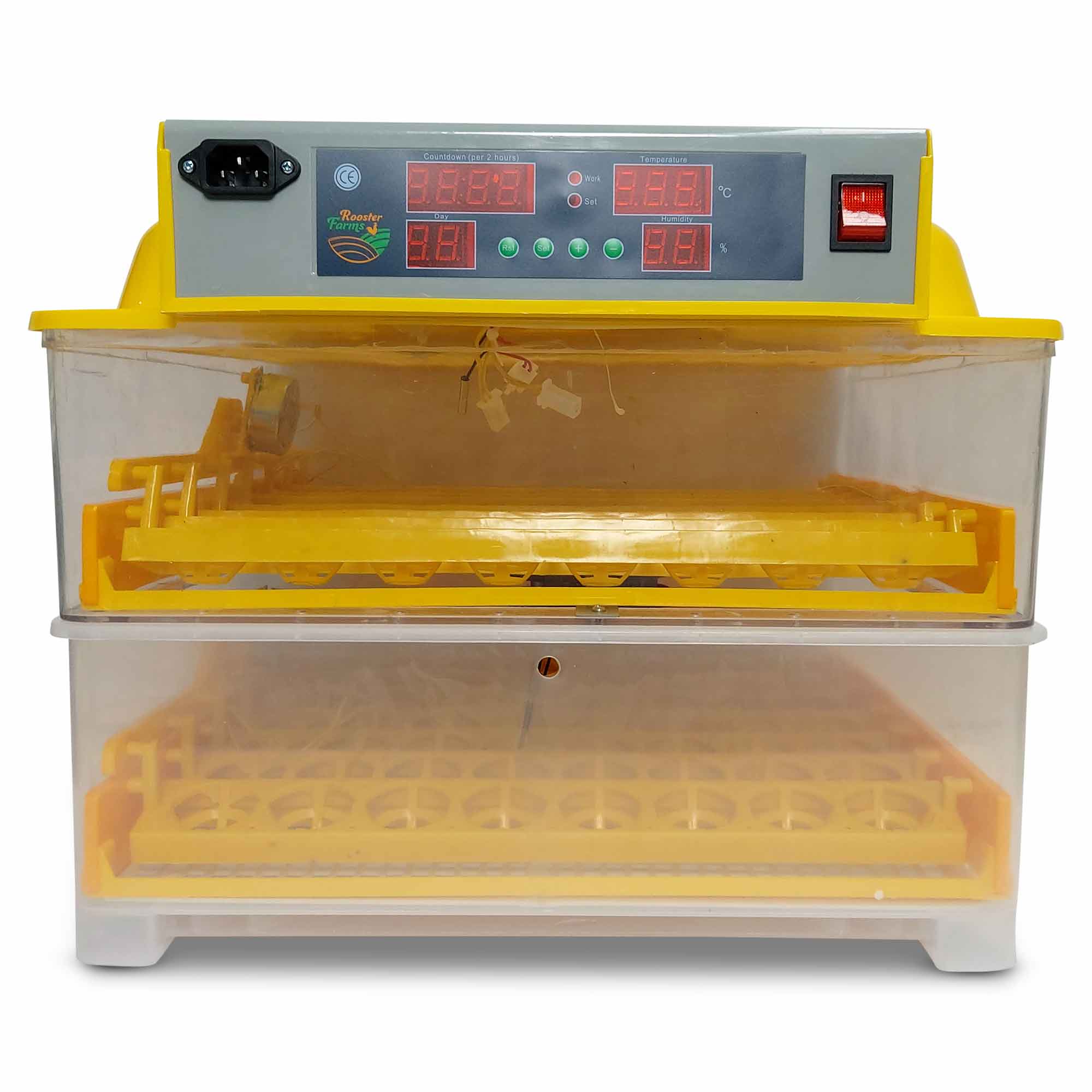 Rooster Farms Electric 112 Egg Incubator + Accessories for Chicken Quail Duck