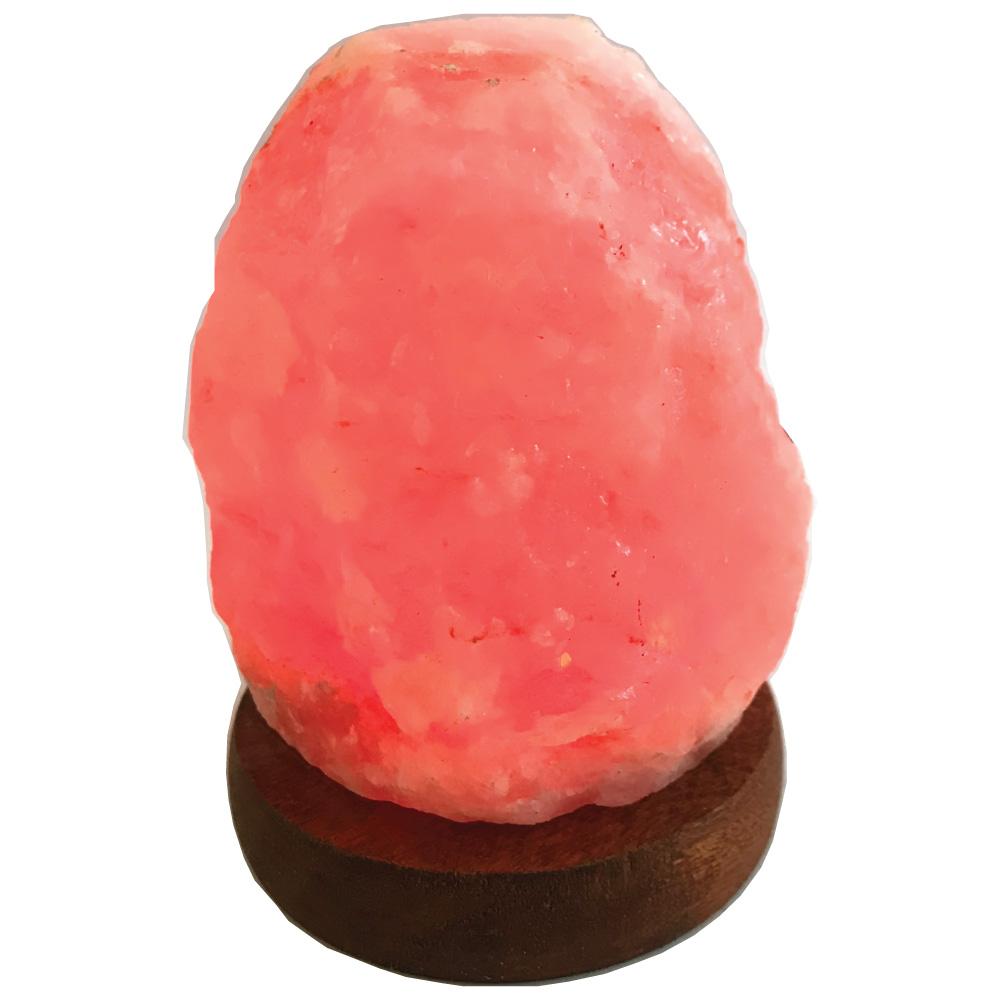 Table Lamps: Orku Red USB Himalayan Pink Salt Lamp - Coloured Light Mini Natural Rock Crystal