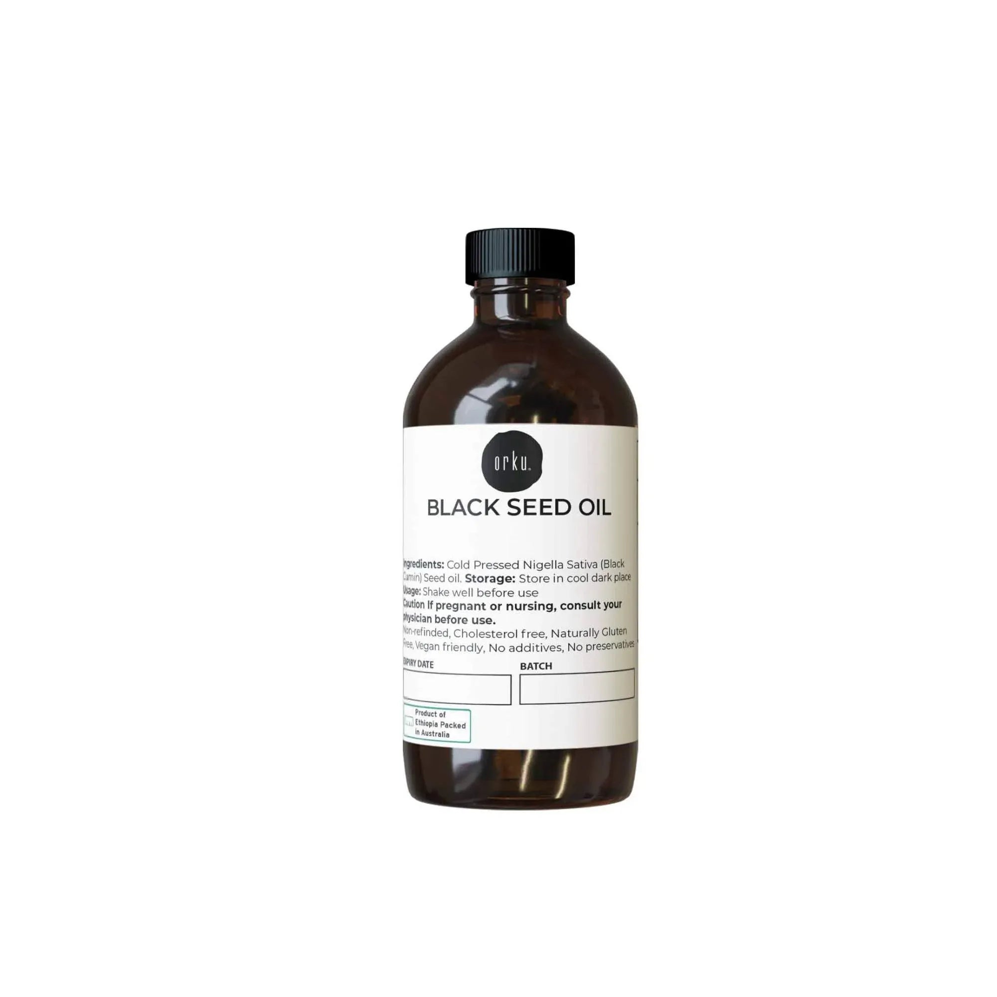 Laundry Cleaning Supplies: Orku 100ml Pure Black Seed Oil Cold Pressed 100% Ethiopian Nigella Sativa Cumin