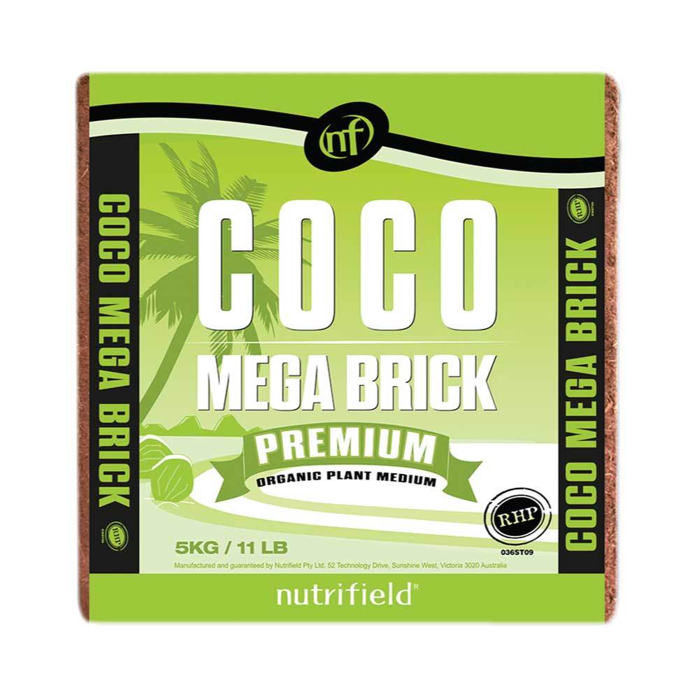 Nutrifield 5kg Coco Coir Brick RHP Certified Growing Medium Coir Peat 55L Medium