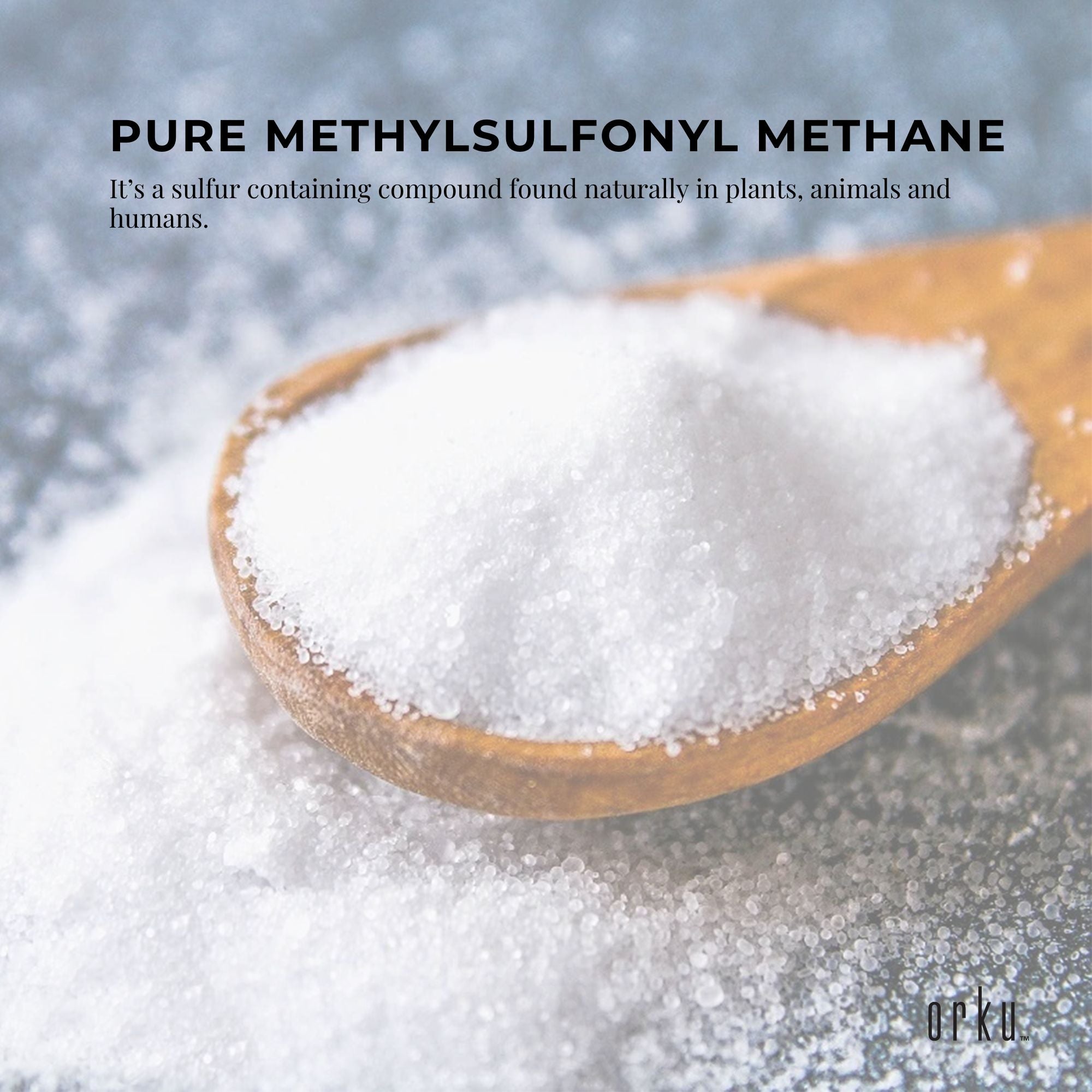 Orku 2Kg MSM Powder or Crystals - 99.9% Pure USP Grade Methylsulfonylmethane