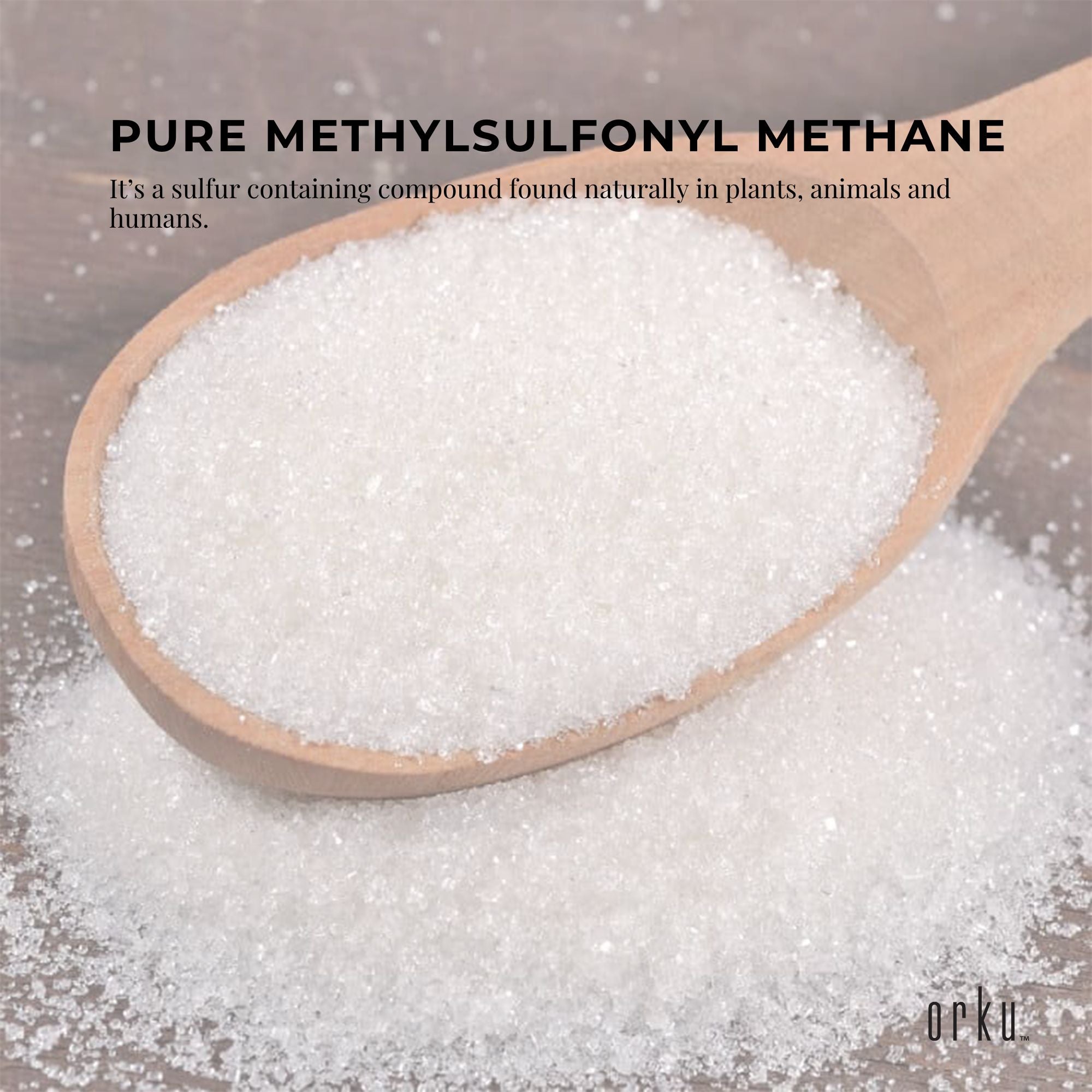 Orku 5Kg MSM Powder or Crystals - 99.9% Pure USP Grade Methylsulfonylmethane
