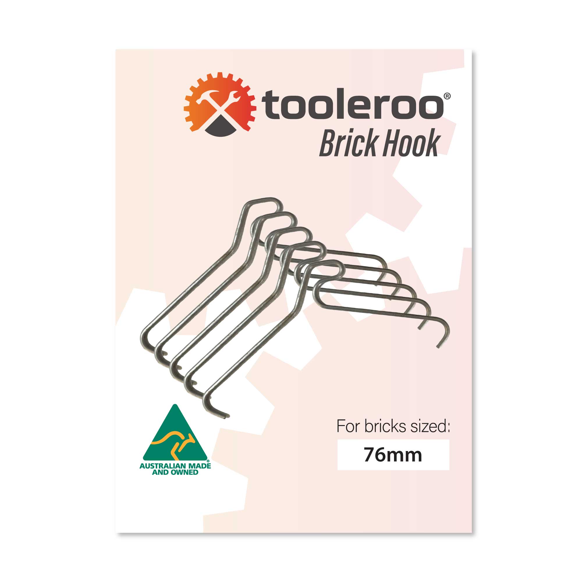 Hardware Hooks: 10 Pack 76mm (3") Brick Wall Hooks - Clips Hangers For Pictures Plants