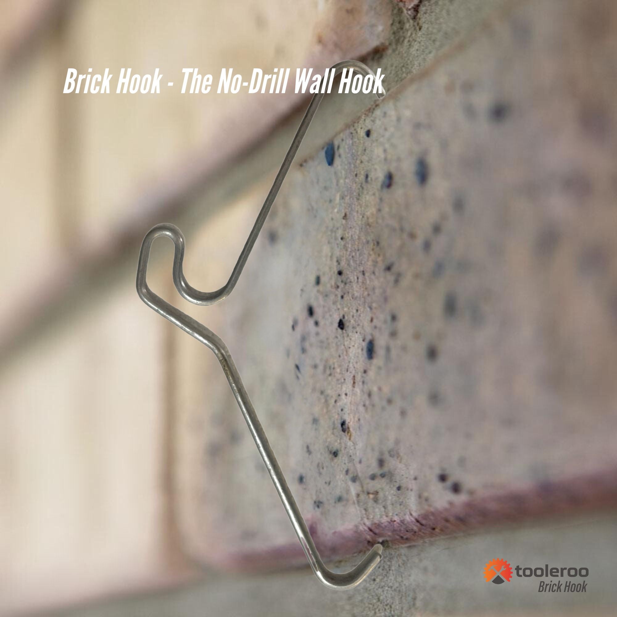 Hardware Hooks: 10 Pack 76mm (3") Brick Wall Hooks - Clips Hangers For Pictures Plants