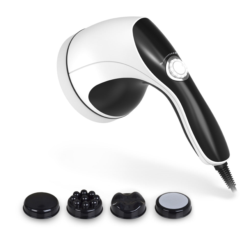 Massagers: Full Body Vibration Handheld Massager - 4 Massage Heads Neck Shoulders Back Legs