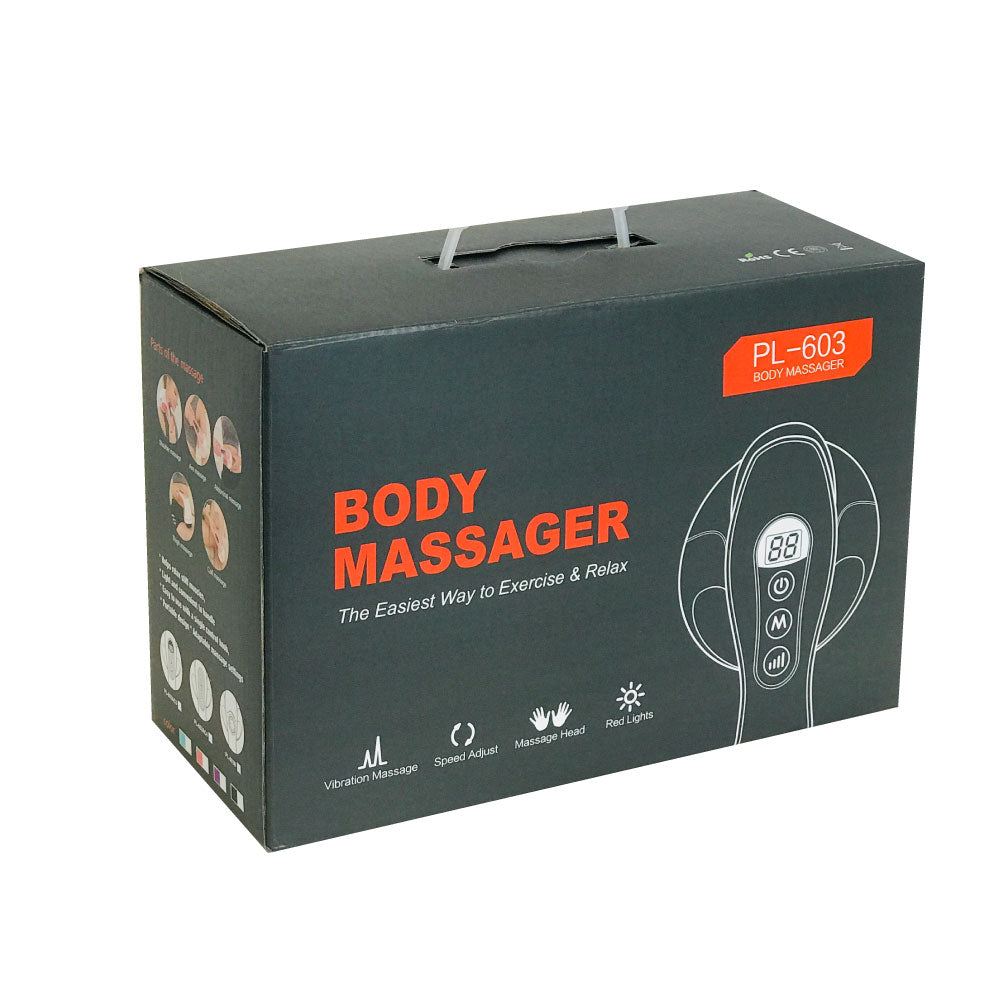 Massagers: Full Body Vibration Handheld Massager - 4 Massage Heads Neck Shoulders Back Legs