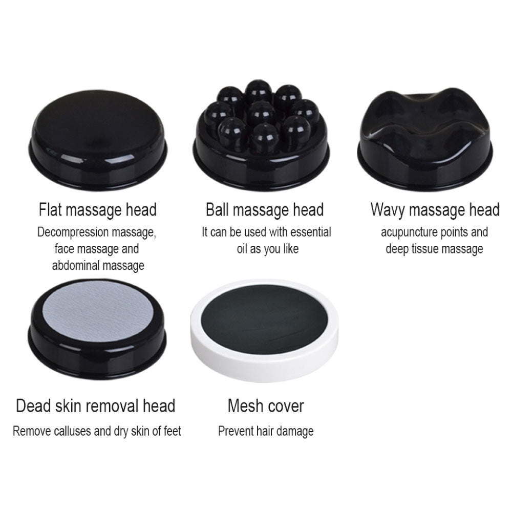 Massagers: Full Body Vibration Handheld Massager - 4 Massage Heads Neck Shoulders Back Legs