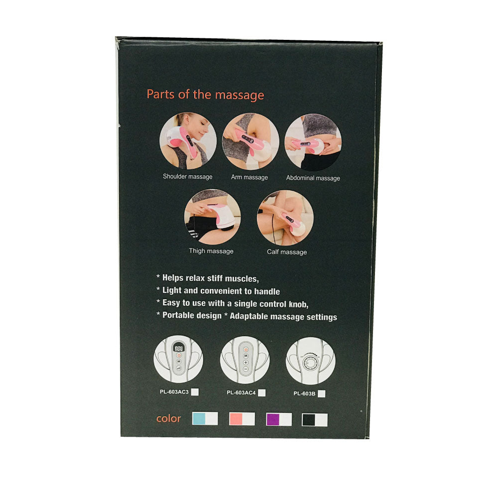 Massagers: Full Body Vibration Handheld Massager - 4 Massage Heads Neck Shoulders Back Legs