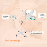 Wellness Accessories: Ellie & Ruby 5x Magnifying Floor Lamp - Glass Lens Light and Wheeled Stand White