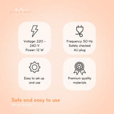 Wellness Accessories: Ellie & Ruby 5x Magnifying Floor Lamp - Glass Lens Light and Wheeled Stand White
