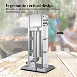 Kettles: 5L Manual Vertical Sausage Filler - Stainless Stuffer Meat Press Machine