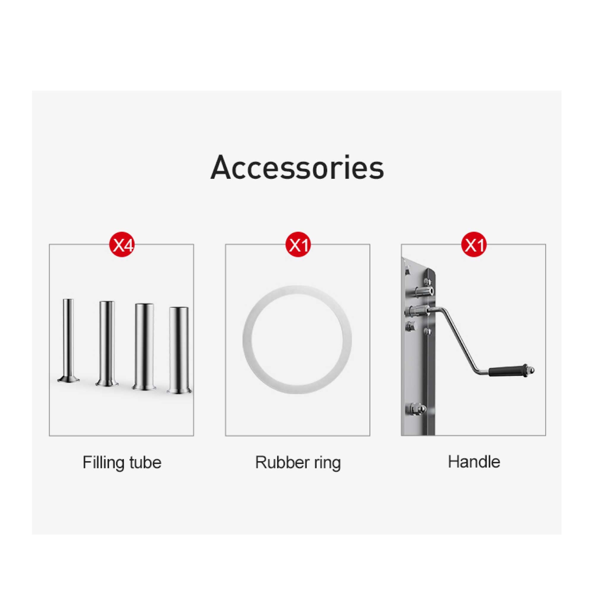 Kitchee 5L Manual Vertical Sausage Filler - Stainless Stuffer Meat Press Machine