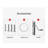 Kettles: 5L Manual Vertical Sausage Filler - Stainless Stuffer Meat Press Machine