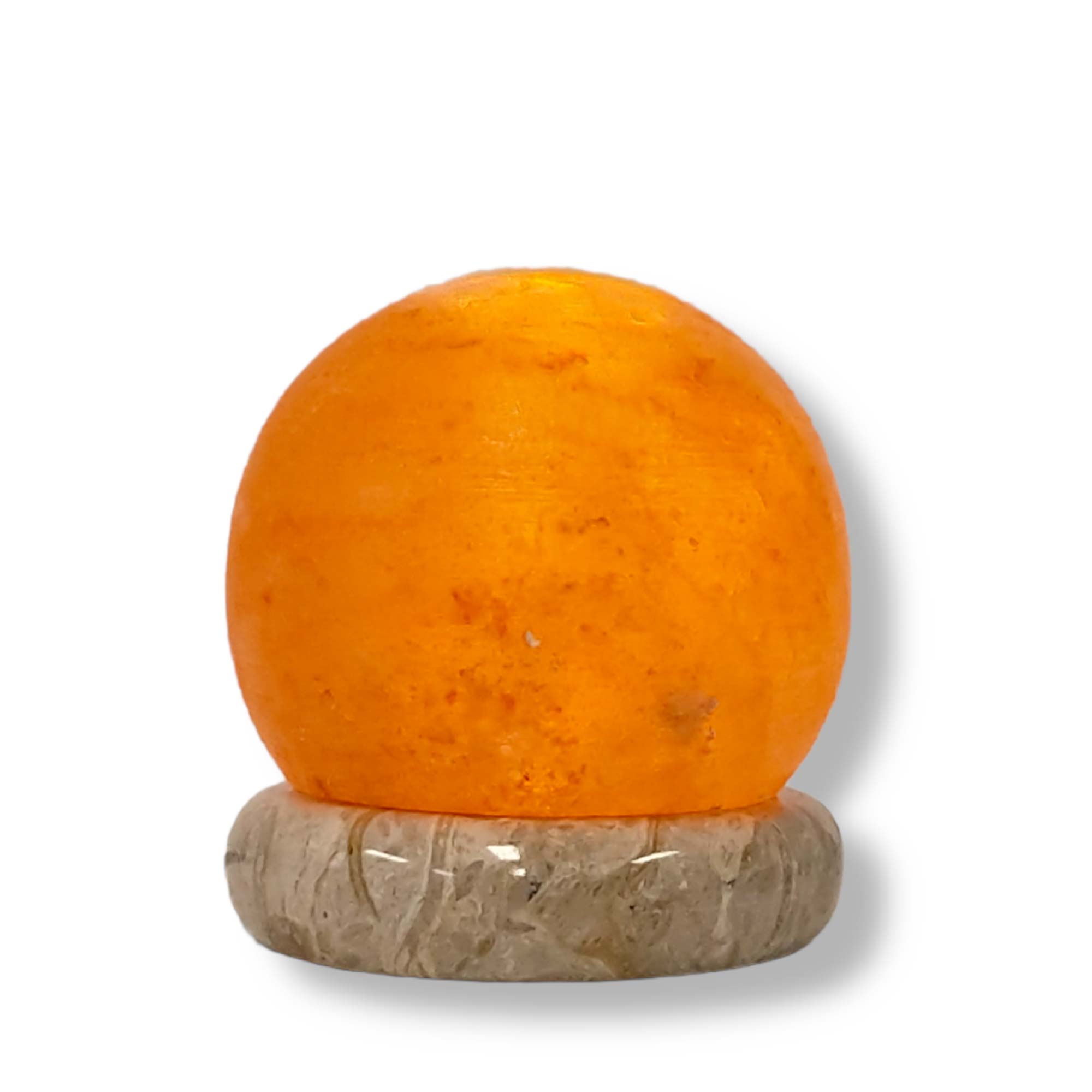 Table Lamps: USB Himalayan Salt Lamp - Ball Sphere Carved Shape Pink Crystal Rock LED Light
