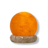 Table Lamps: USB Himalayan Salt Lamp - Ball Sphere Carved Shape Pink Crystal Rock LED Light