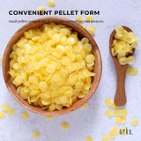 Orku 500g Organic Beeswax Pellets Yellow Tub - Cosmetic Grade Bees Wax Pastilles