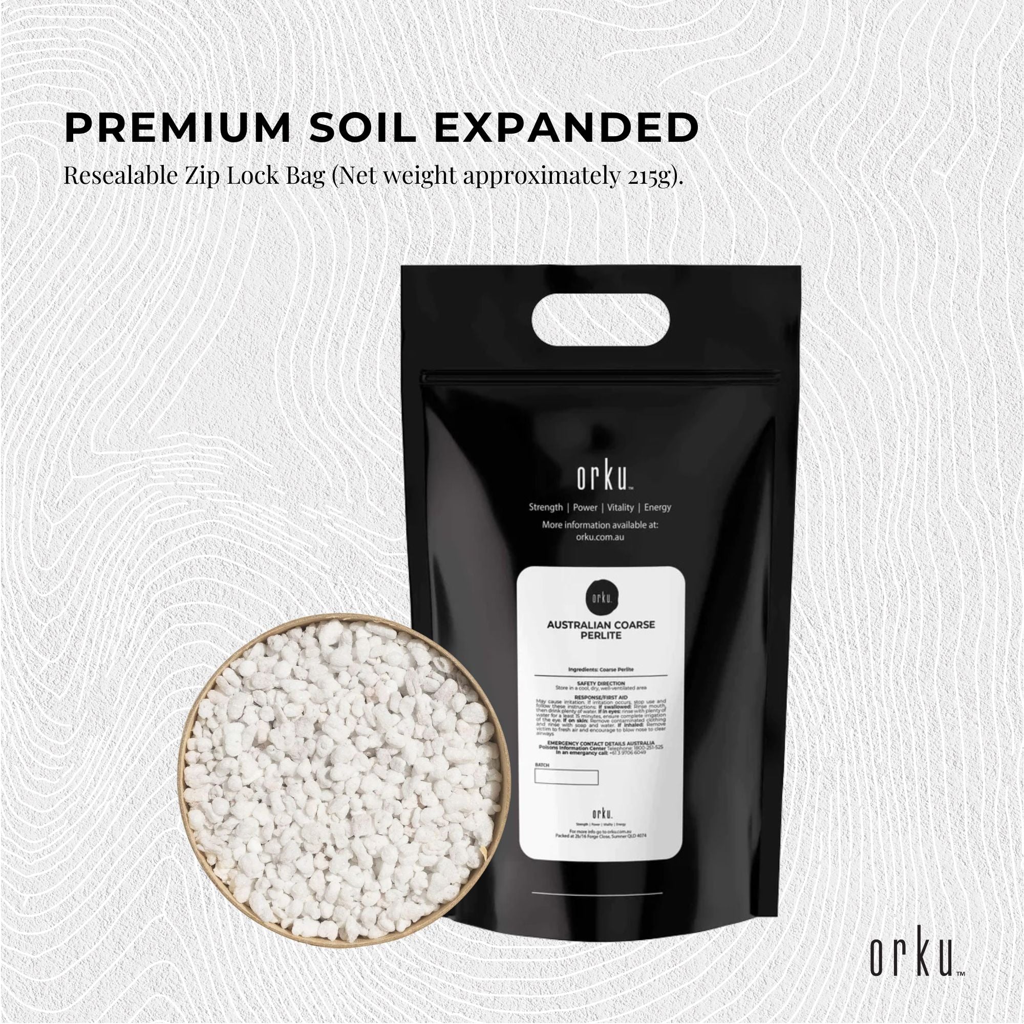 Orku 20L Perlite Coarse Premium Soil Expanded Medium Plants Hydroponics