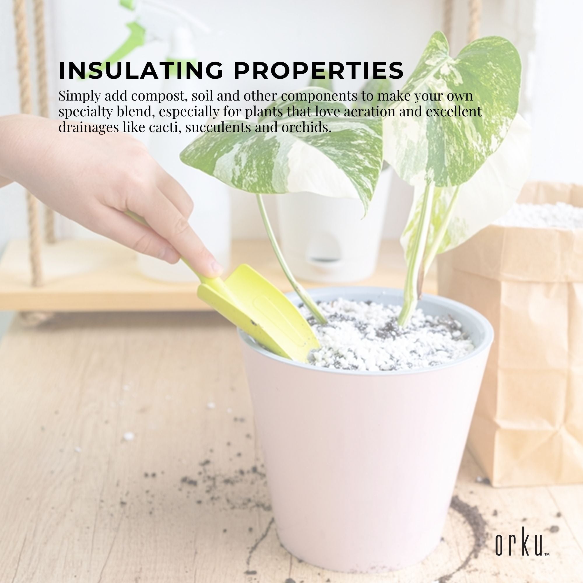 Orku 20L Perlite Coarse Premium Soil Expanded Medium Plants Hydroponics