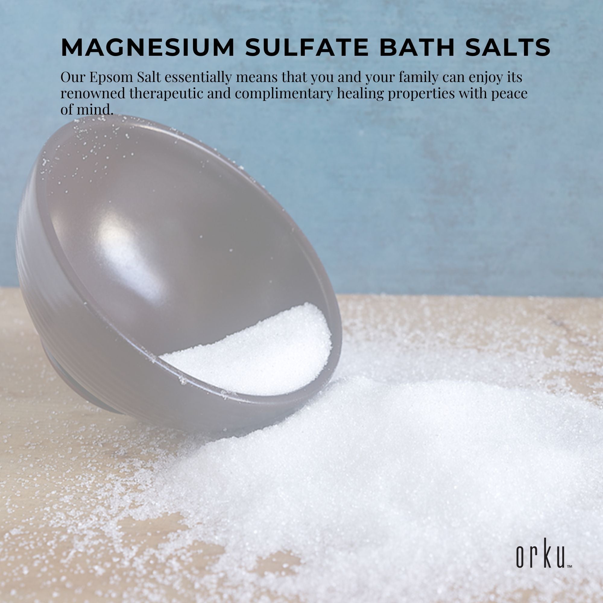 Bath Additives: Orku 400g Epsom Salt - USP Grade Magnesium Sulfate Body Bath Salts