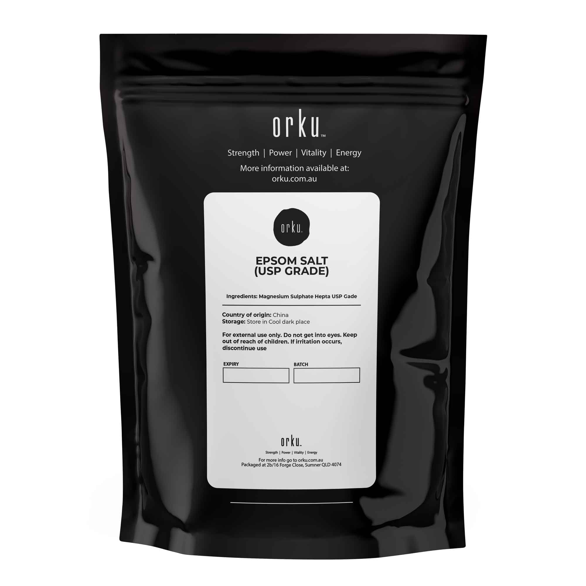 Bath Additives: Orku 400g Epsom Salt - USP Grade Magnesium Sulfate Body Bath Salts