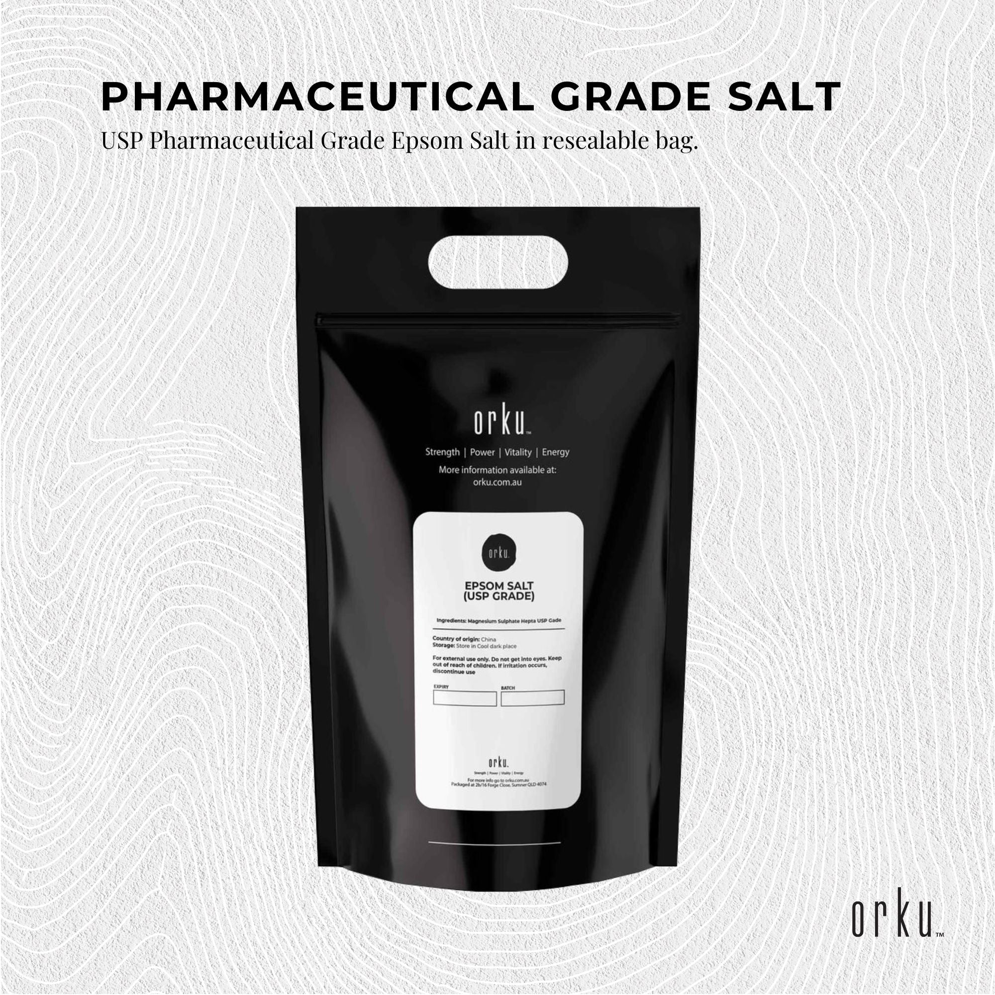 Bath Additives: Orku 10Kg Epsom Salt - USP Grade Magnesium Sulfate Body Bath Salts