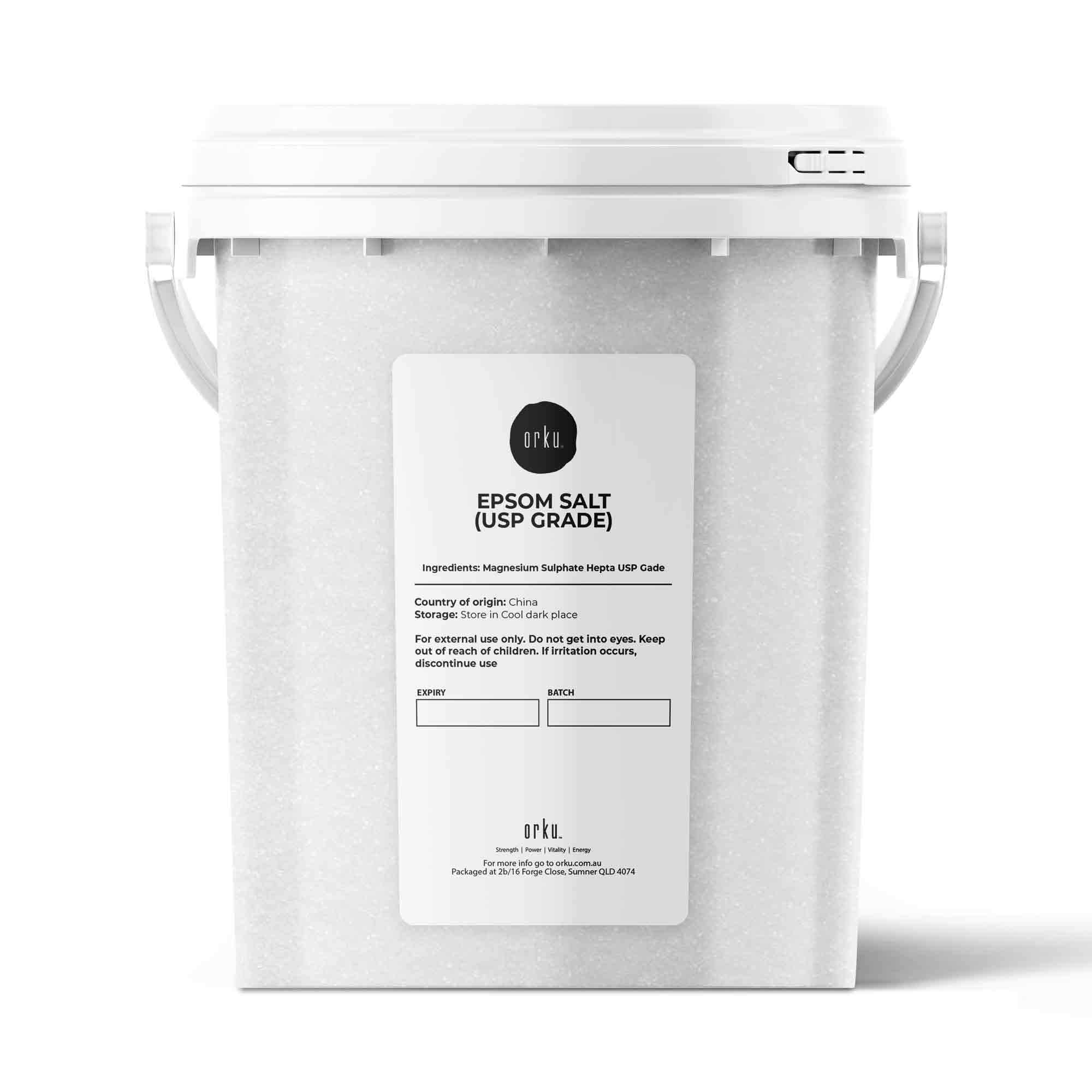 Orku 1.3Kg USP Epsom Salt Crystals Magnesium Sulphate Tub - Bath Soak Salts